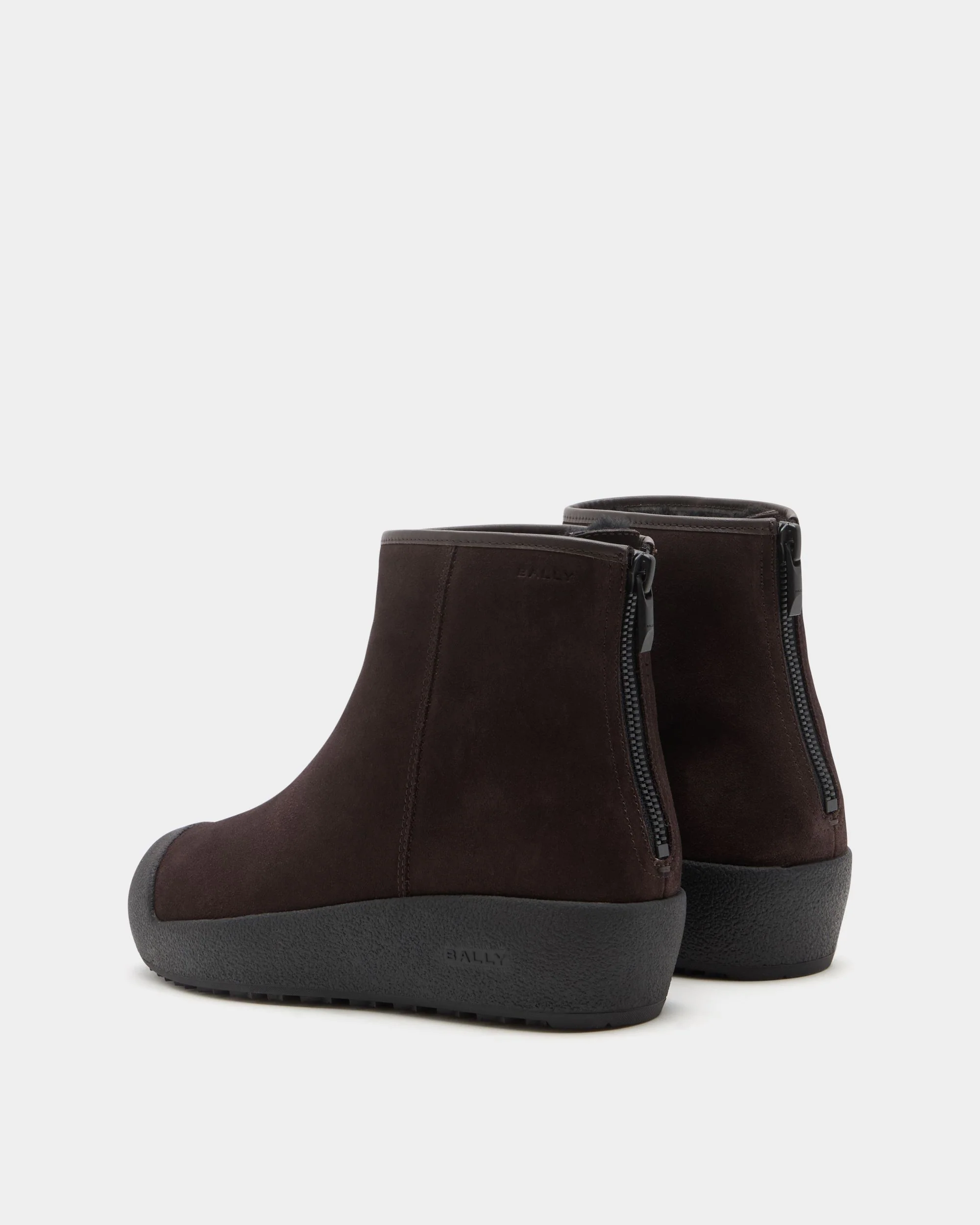Bally Curling Bootie in Ebano Suede - Image 4