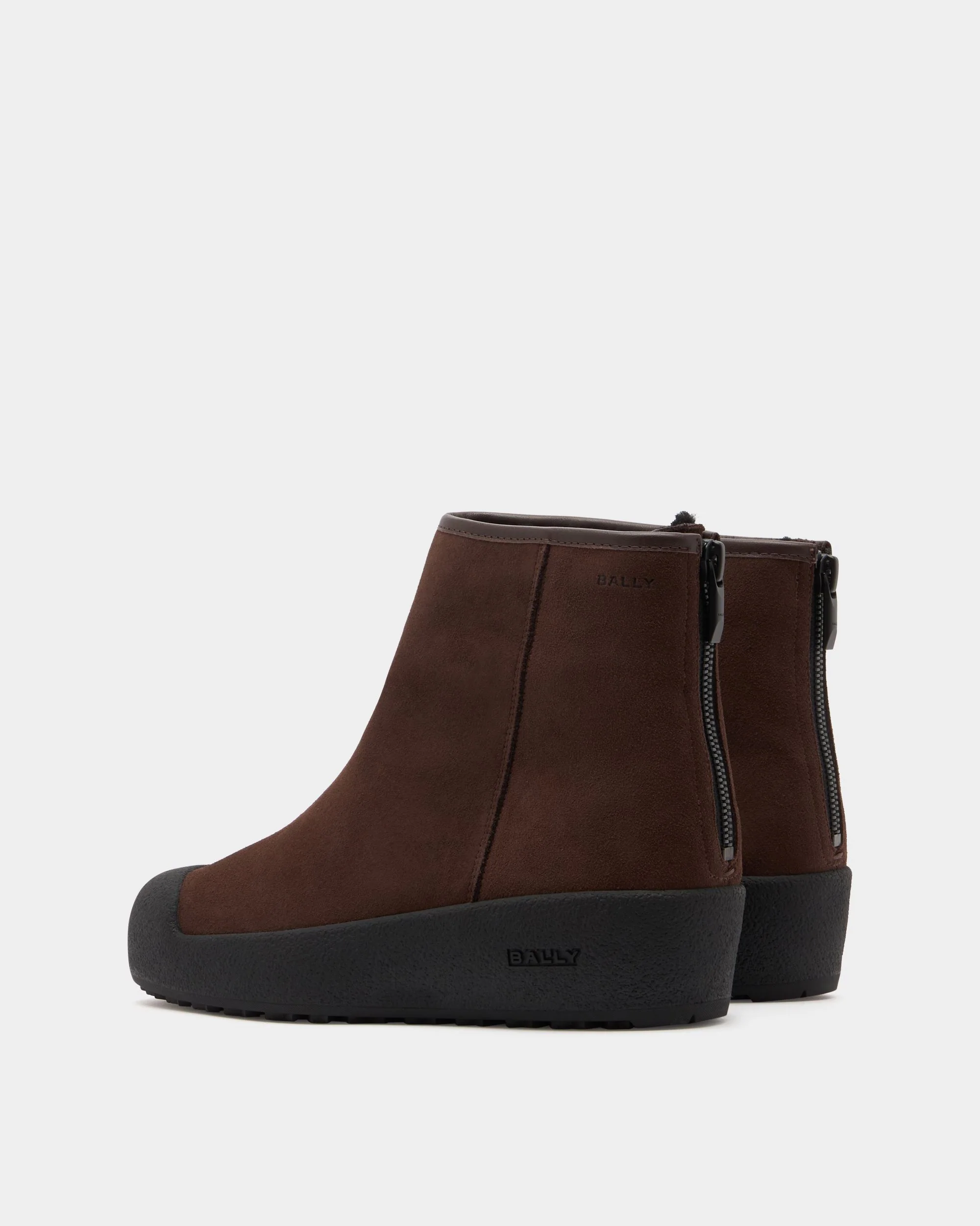 Bally Curling Bootie in Ebano Suede - Image 4