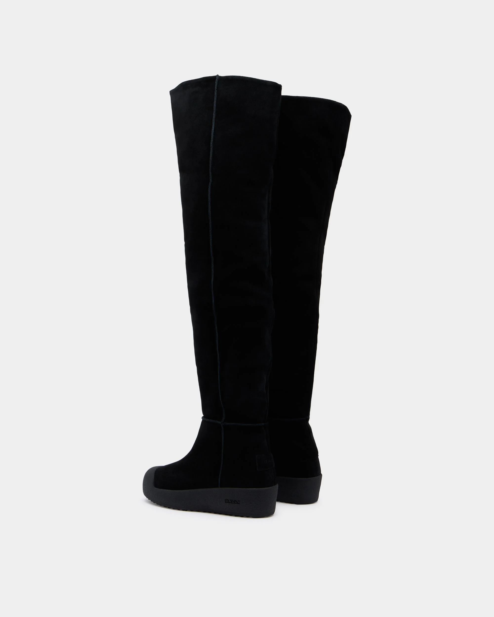 Bally Curling Over-the-knee Boot in Black Suede - Image 4