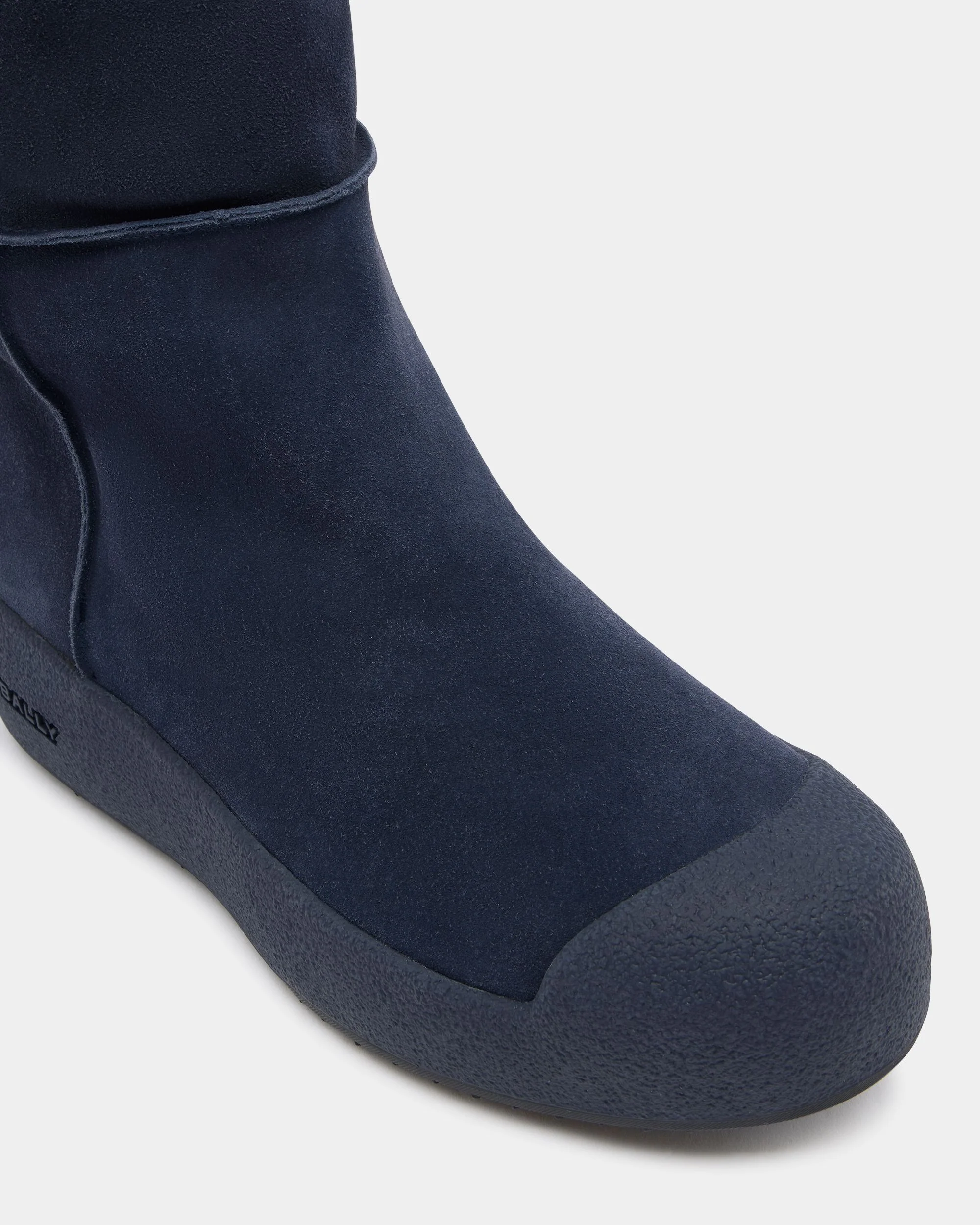 Bally Curling Over-the-knee Boot in Navy Blue Suede - Image 6