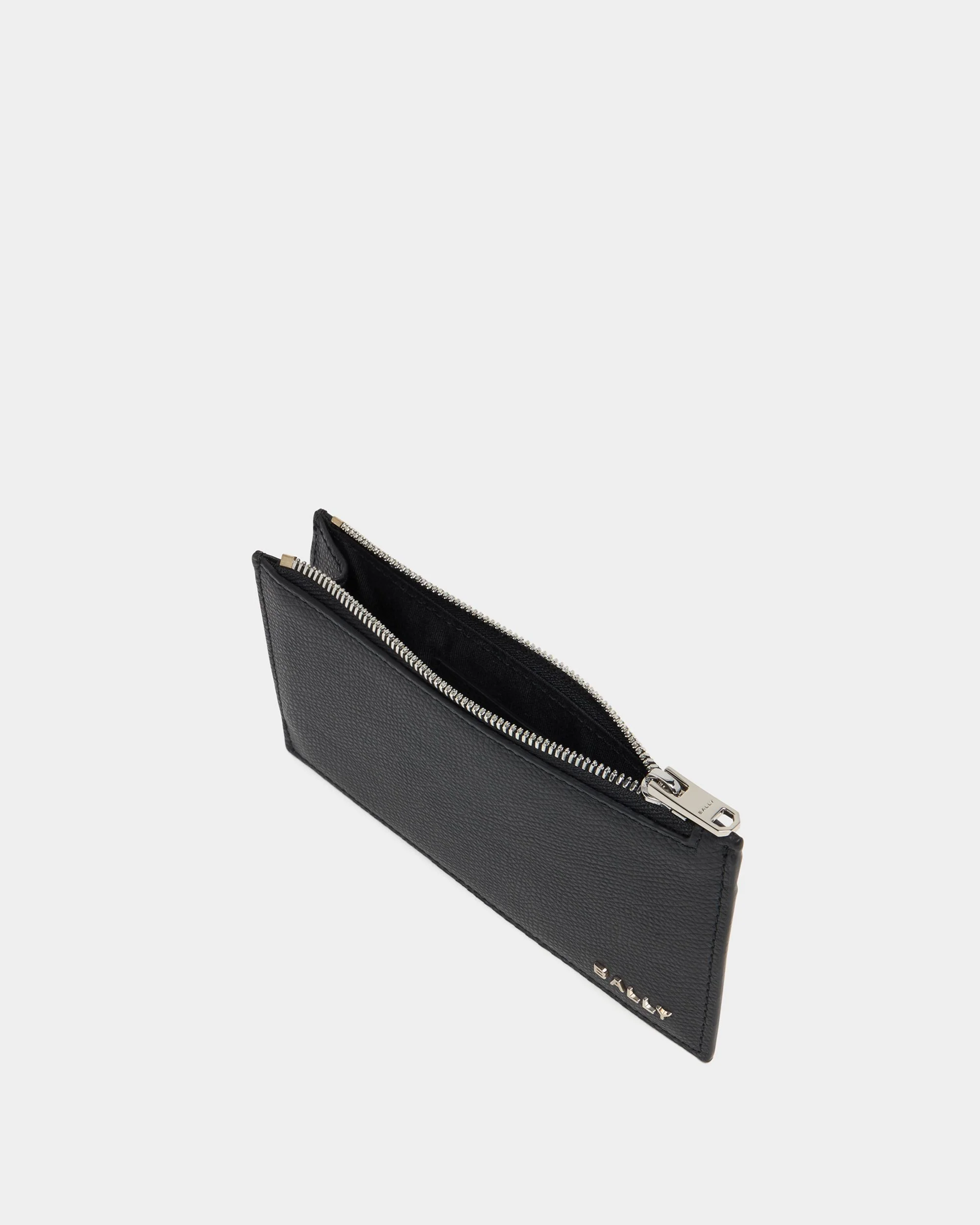Bally Essential Card Holder in Black Grained Leather - Image 3