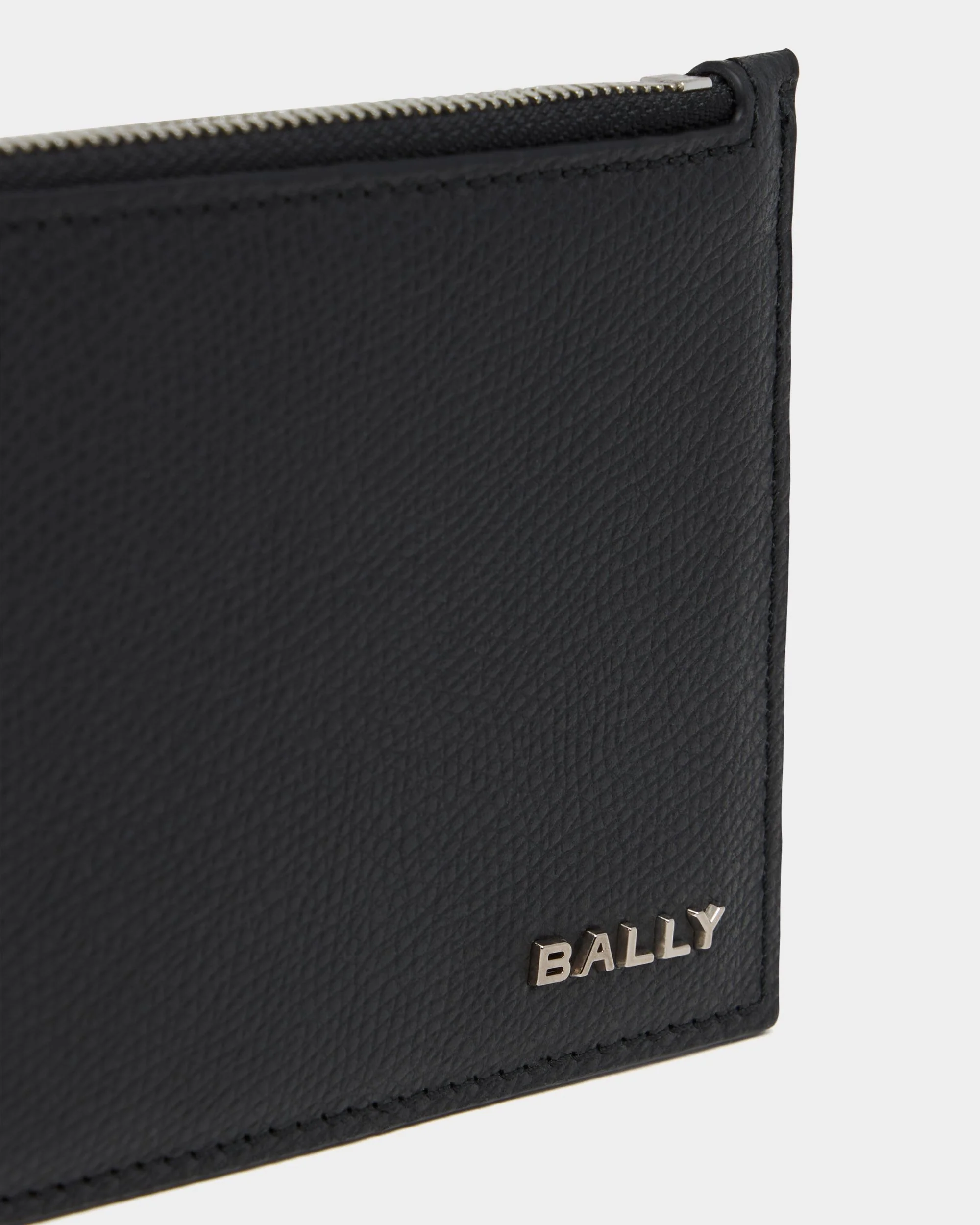 Bally Essential Card Holder in Black Grained Leather - Image 4