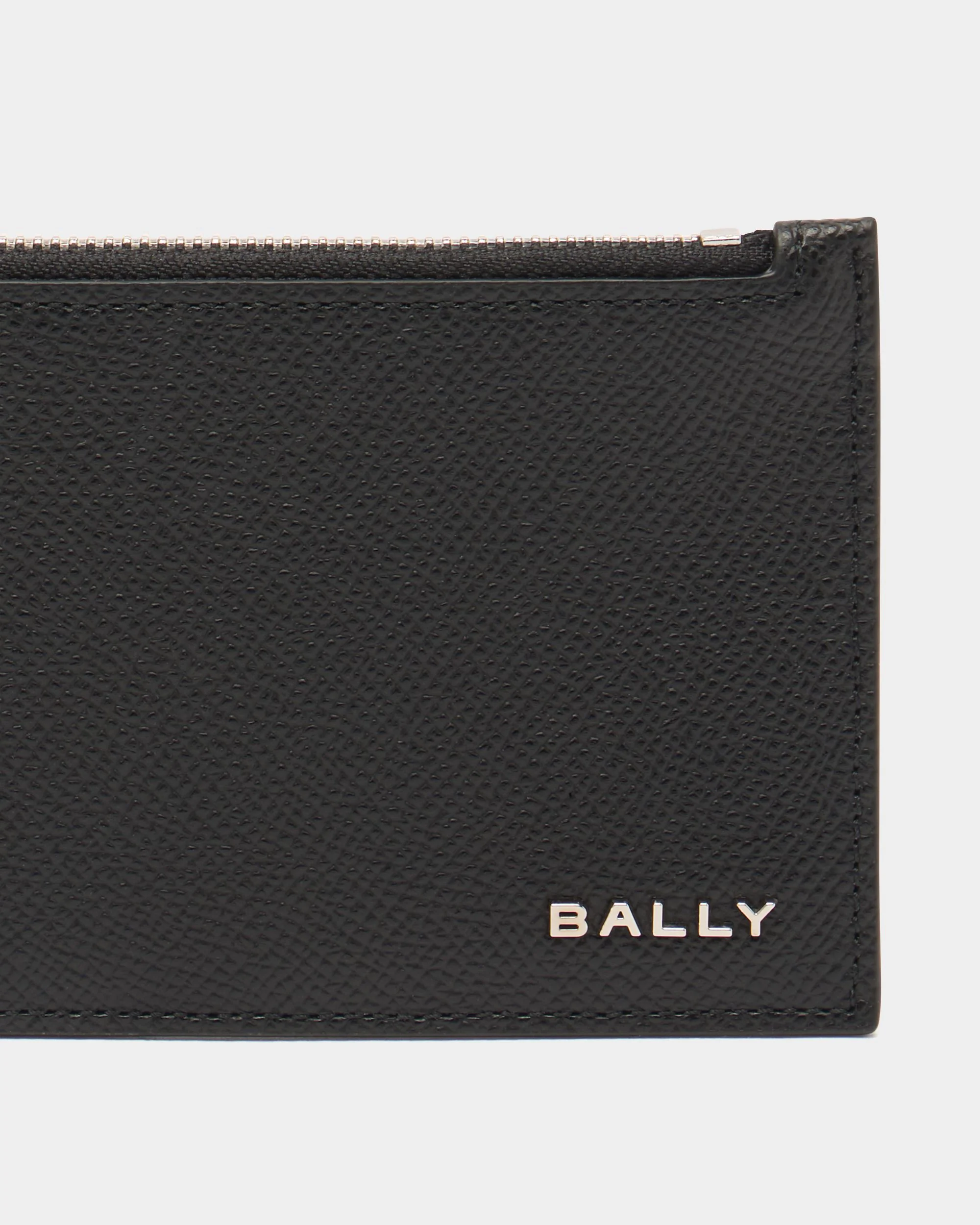 Bally Essential Card Holder in Black Grained Leather - Image 4