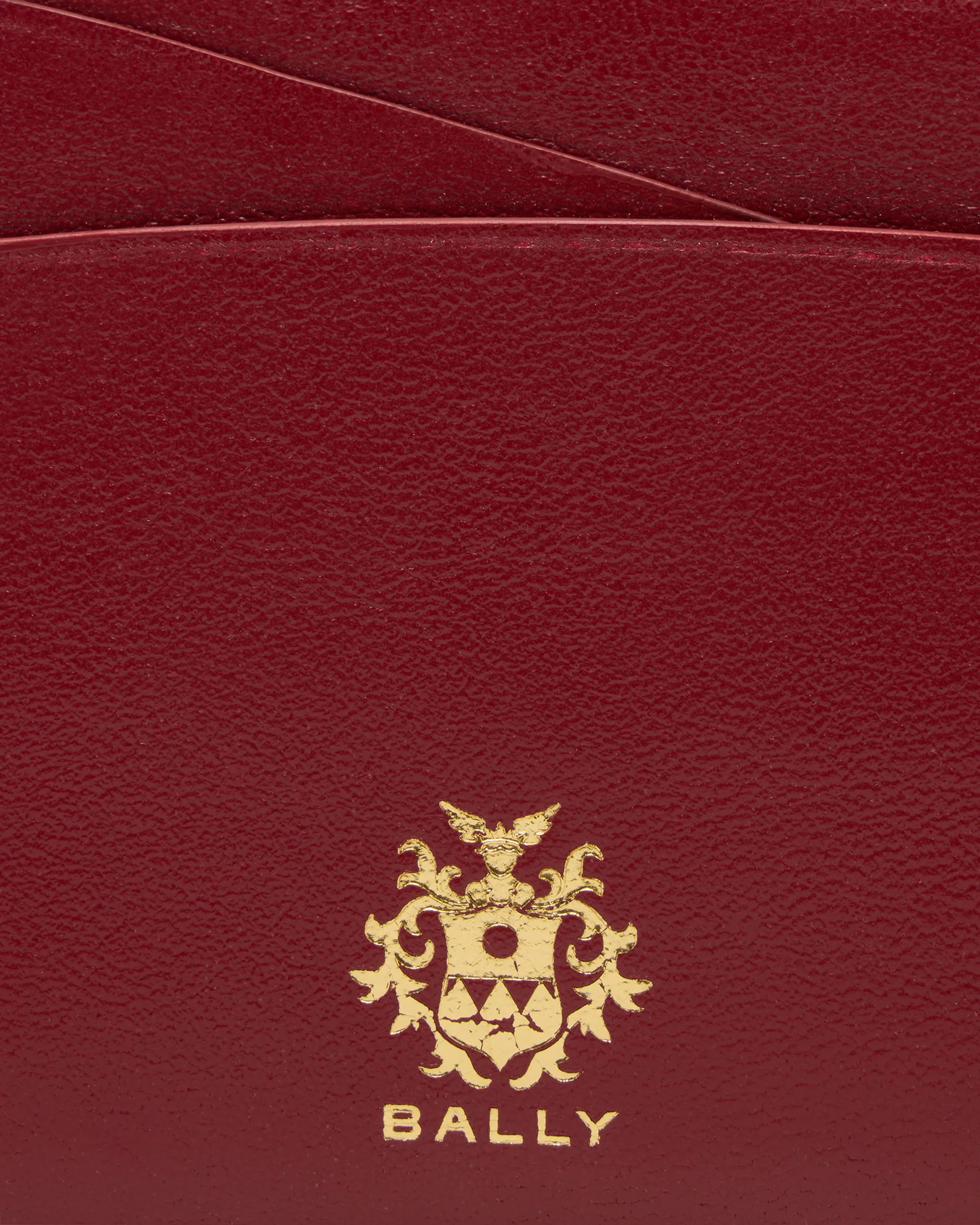 Bally Essential Card Holder in Ruby Red Leather - Image 4