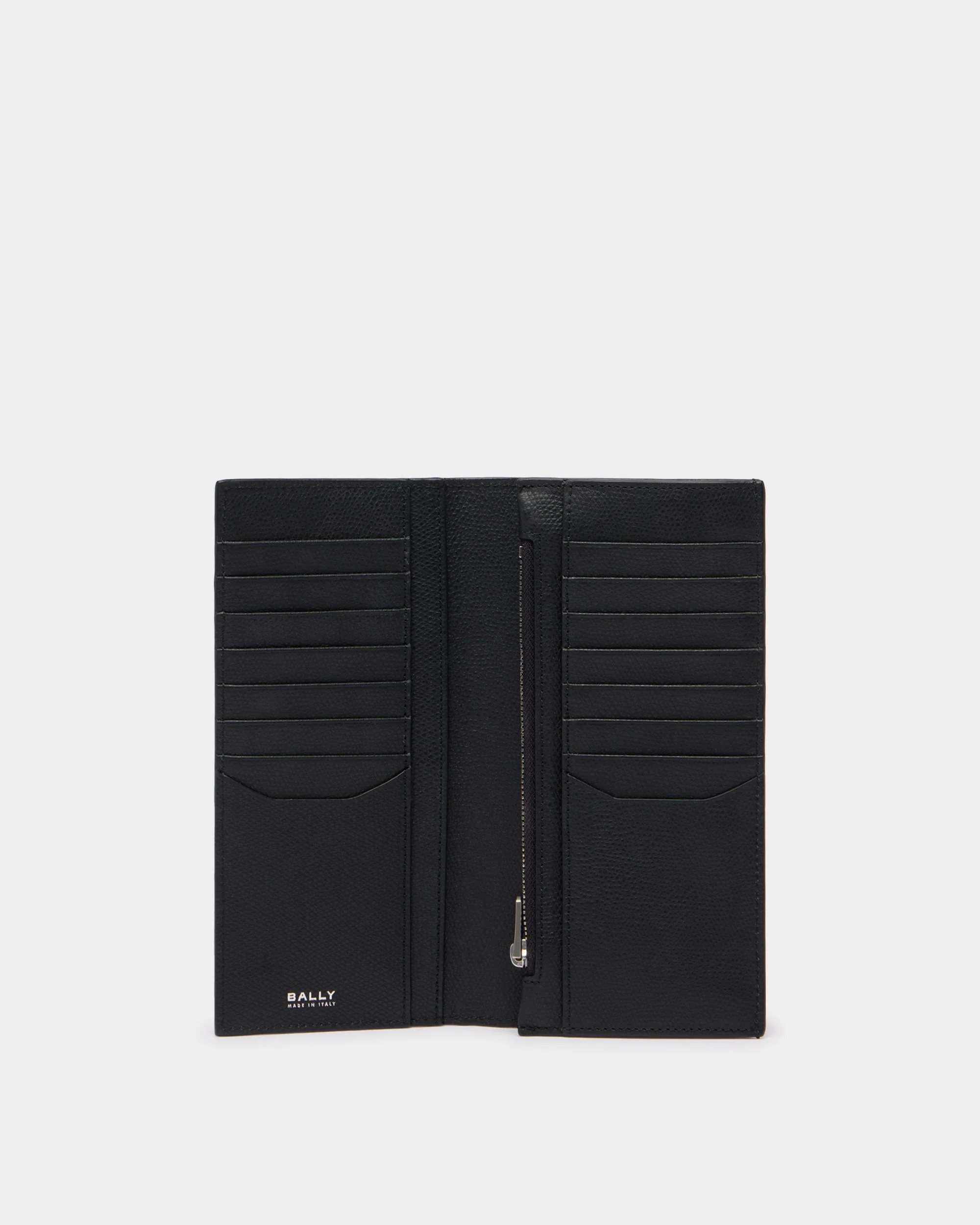 Bally Essential Continental Wallet in Black Grained Leather - Image 3