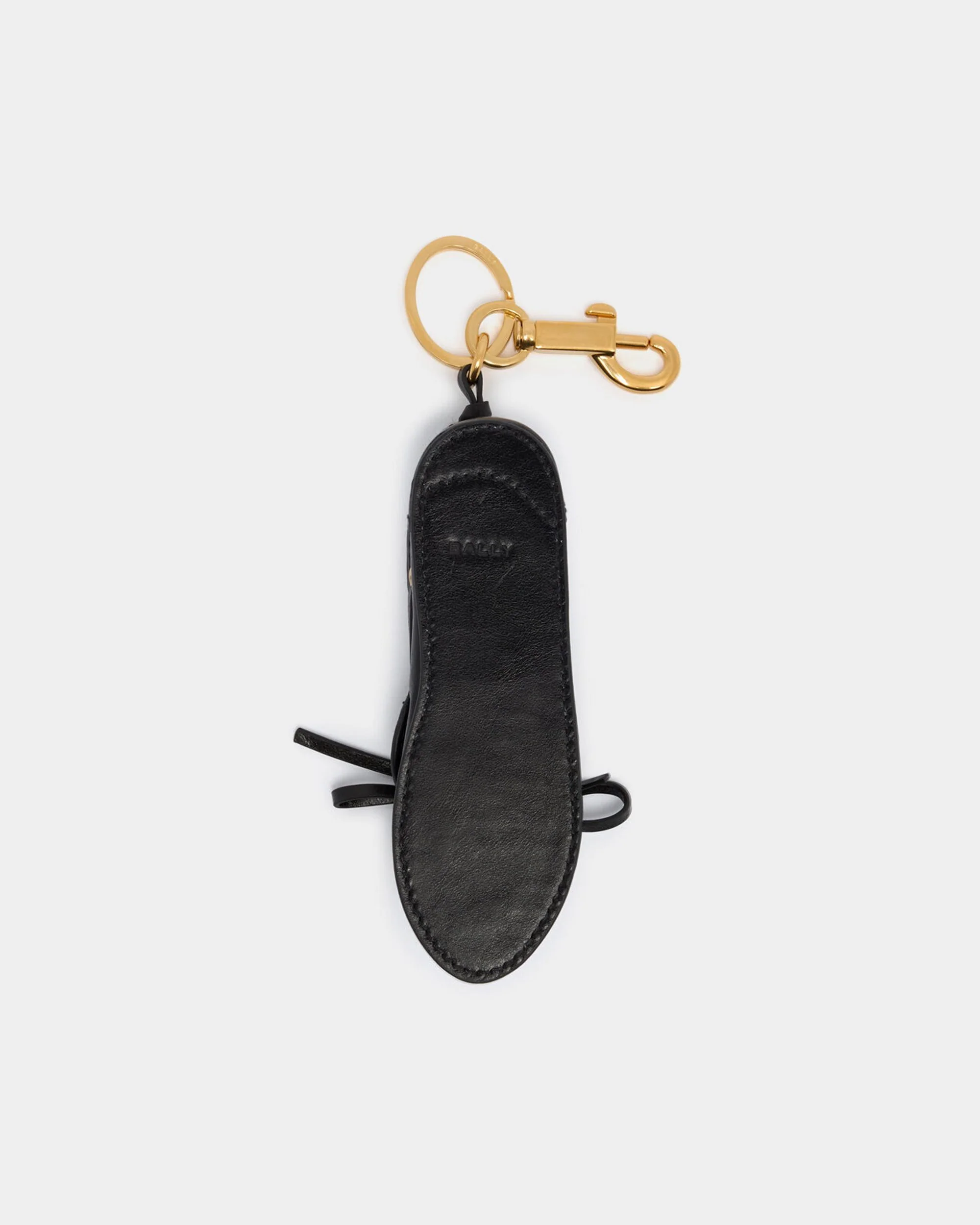 Bally Essential Key Holder in Black Grained Leather - Image 2