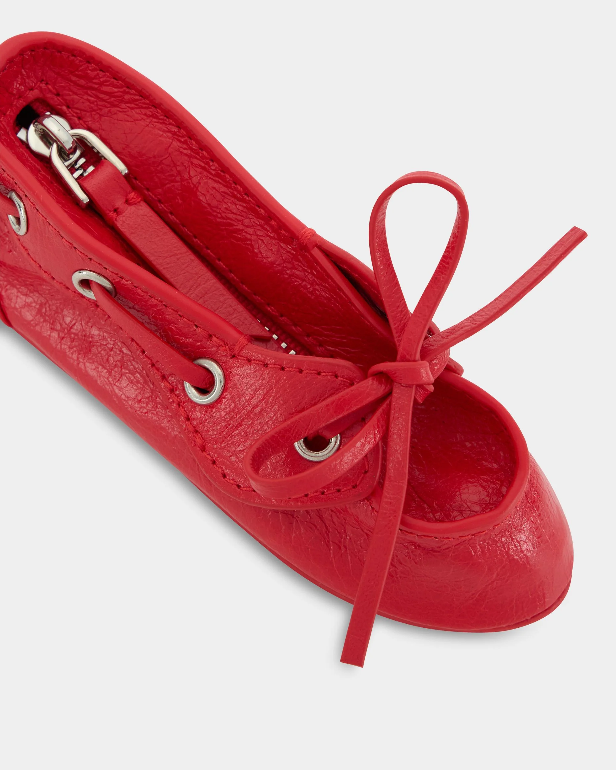 Bally Essential Key Holder in Red Grained Leather - Image 3