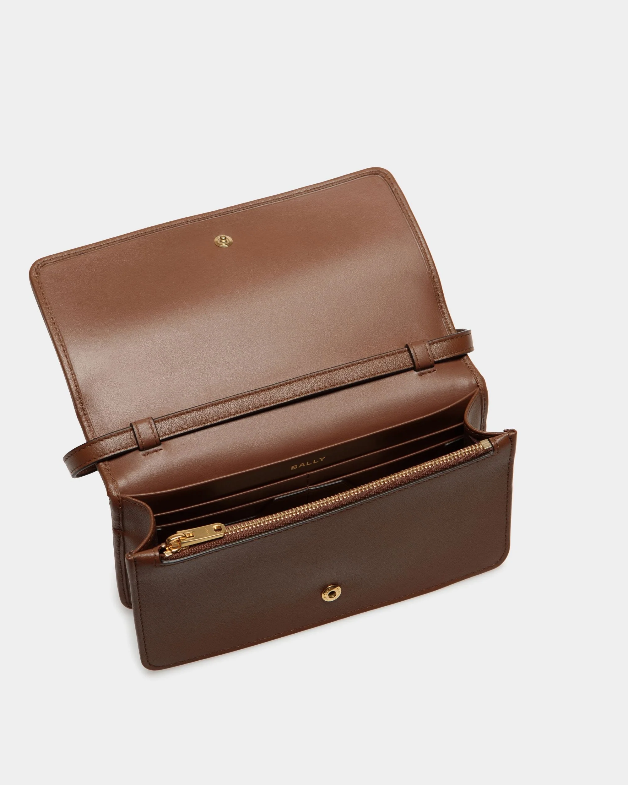 Bally Essential Phone Wallet in Brown Leather - Image 3