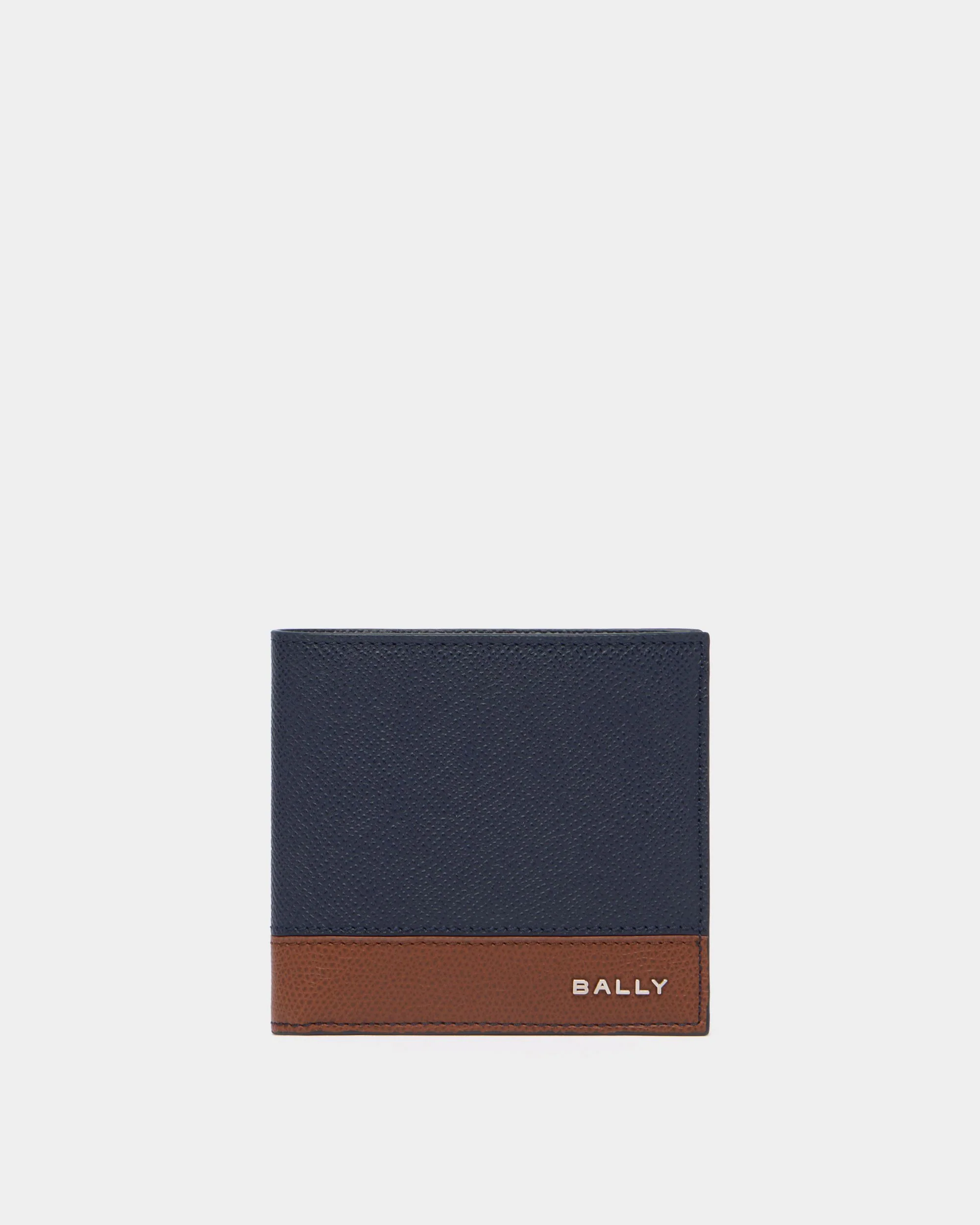 Bally Essential Wallet in Navy Blue Grained Leather