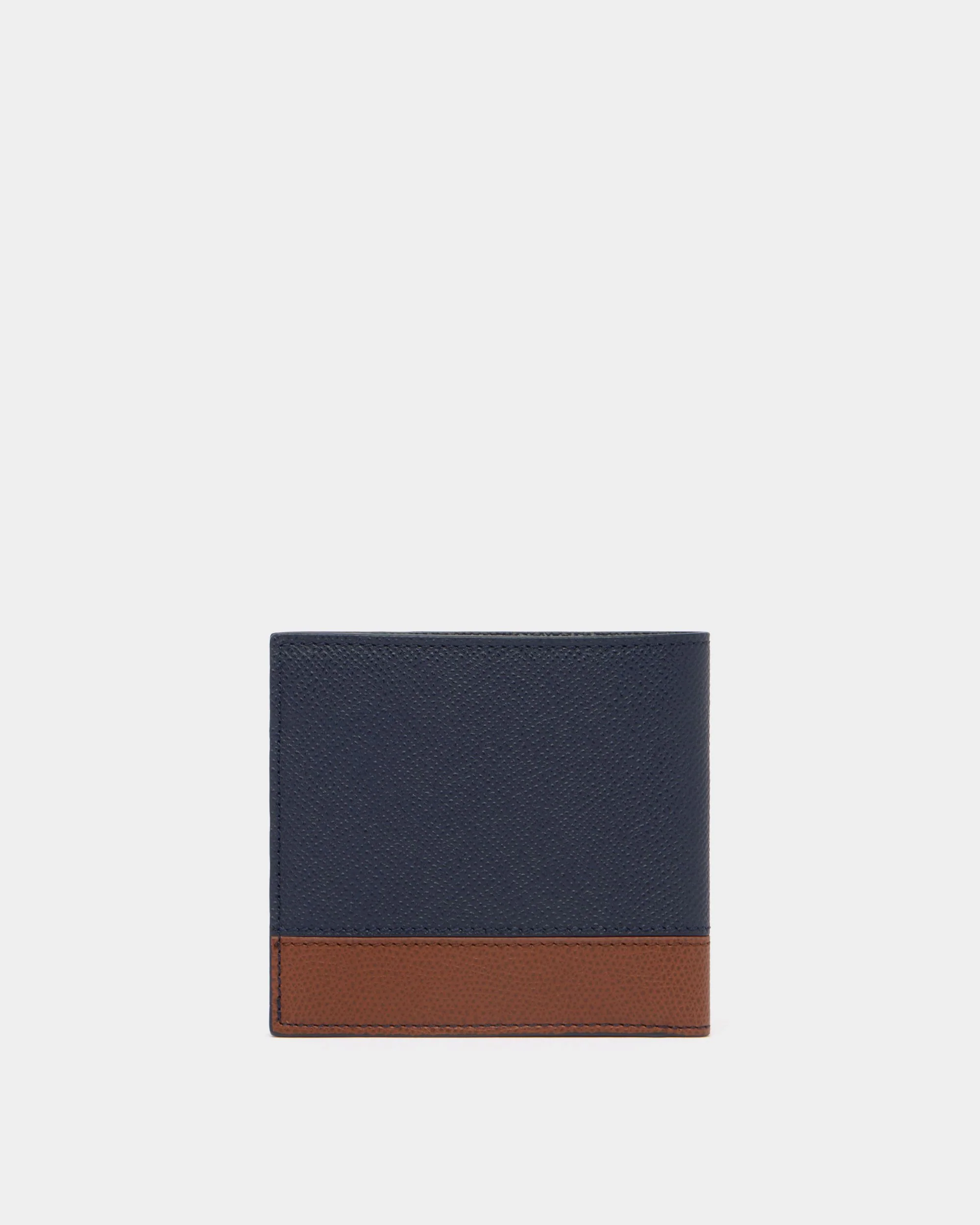 Bally Essential Wallet in Navy Blue Grained Leather - Image 2