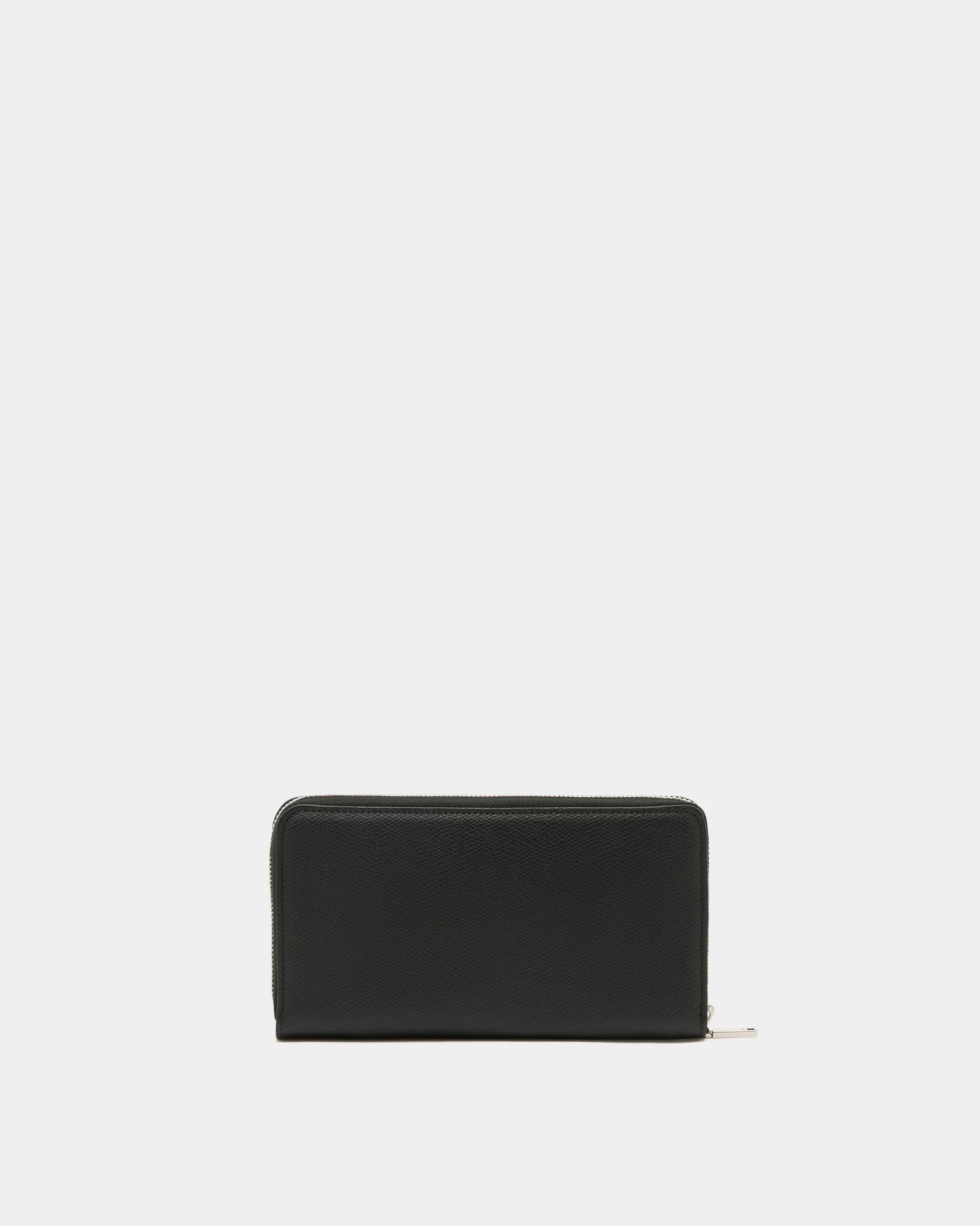 Bally Essential Zip Around Wallet in Black Grained Leather - Image 2