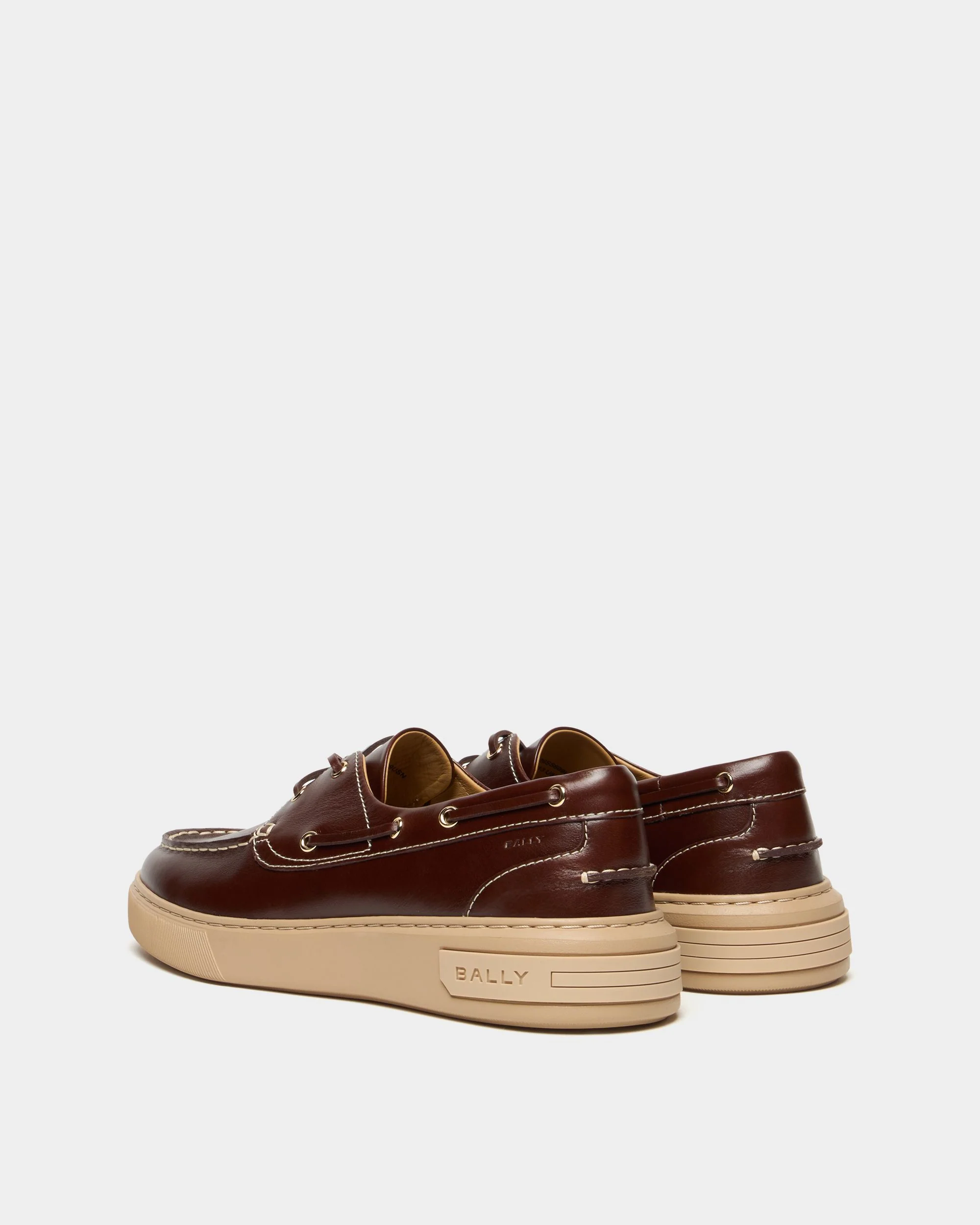 Bally Lift Sneaker in Amber Brown Leather - Image 3