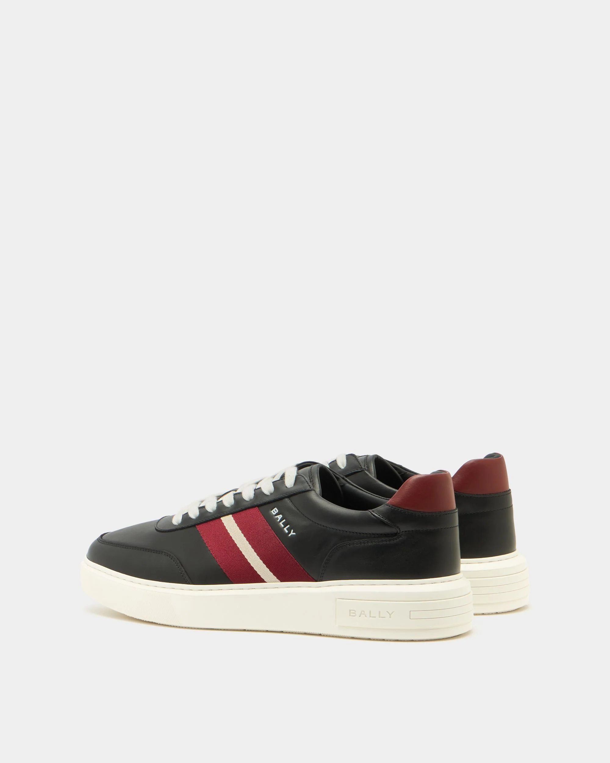 Bally Lift Sneaker in Black and Red Leather - Image 4