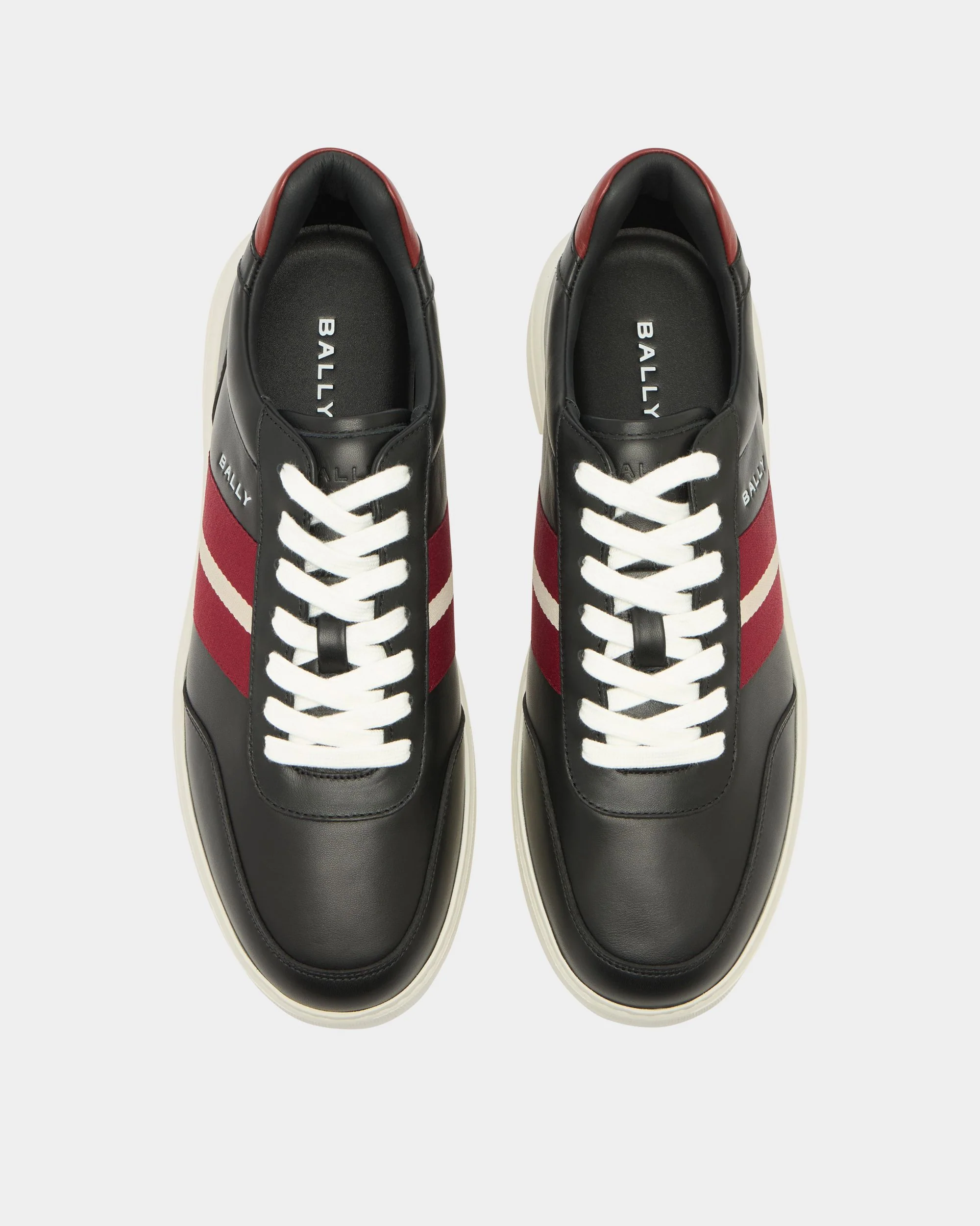 Bally Lift Sneaker in Black and Red Leather - Image 5