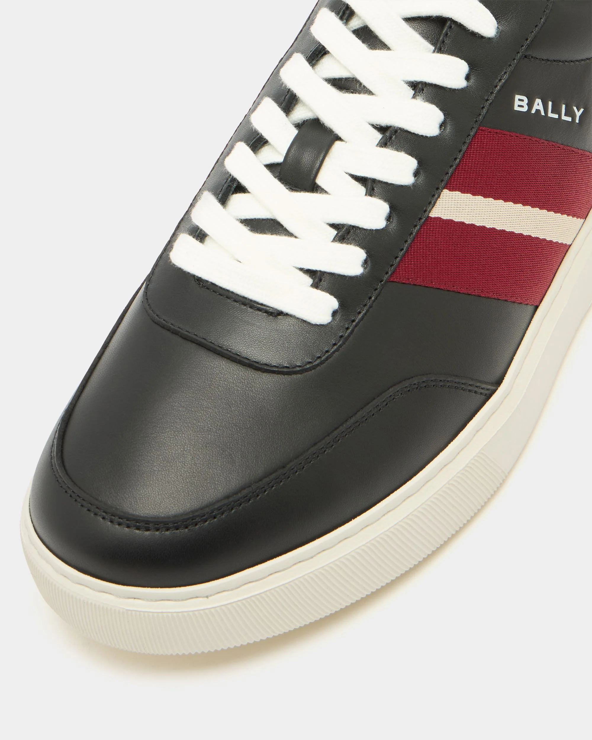 Bally Lift Sneaker in Black and Red Leather - Image 6