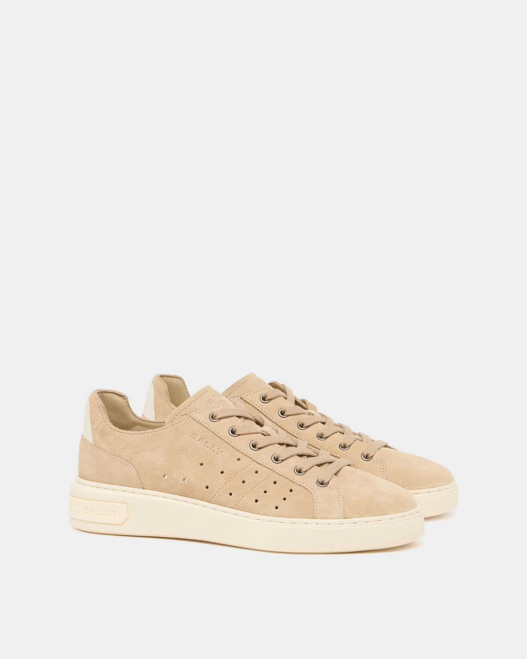 Bally Lift Sneaker in Light Beige Suede - Image 3