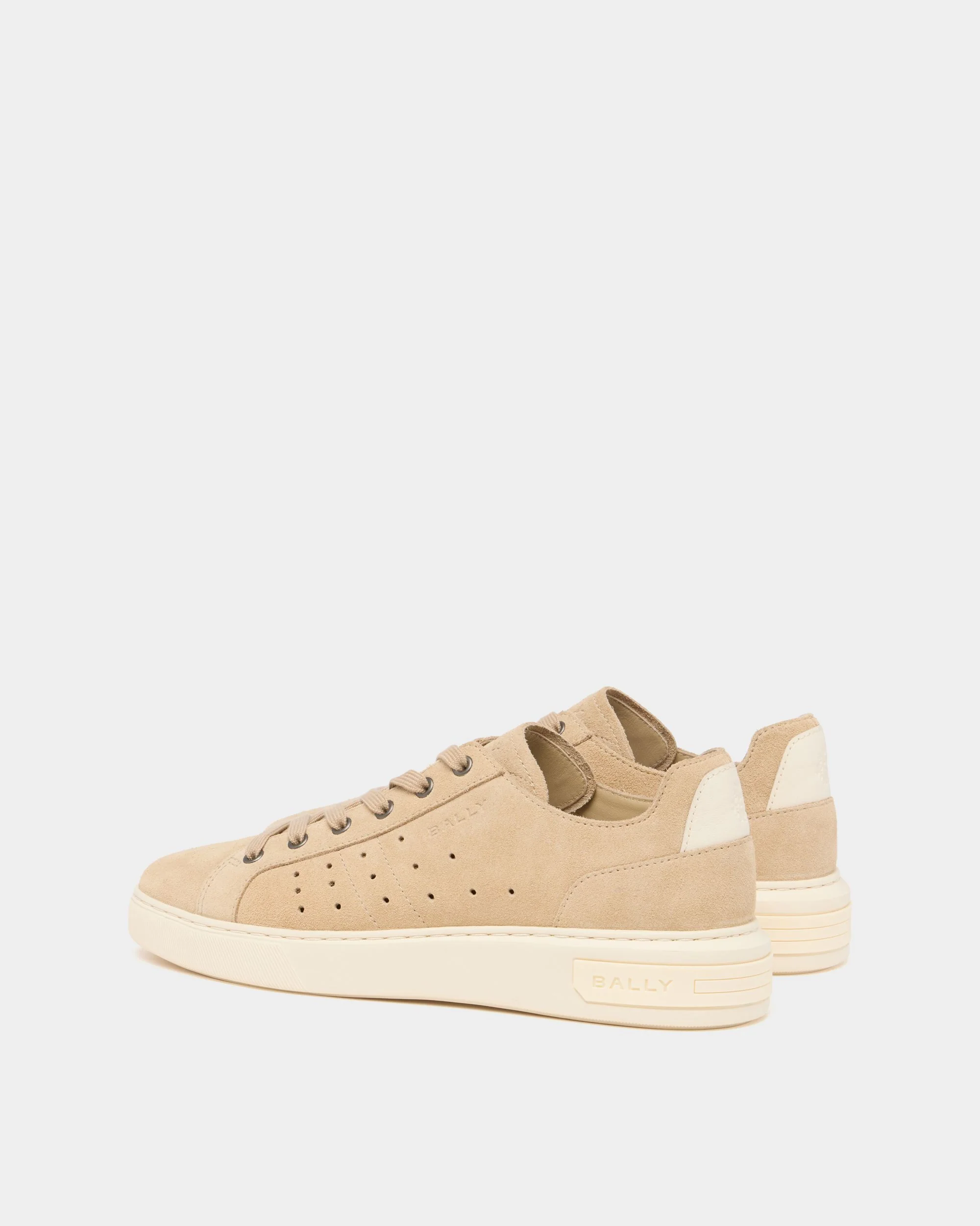 Bally Lift Sneaker in Light Beige Suede - Image 4