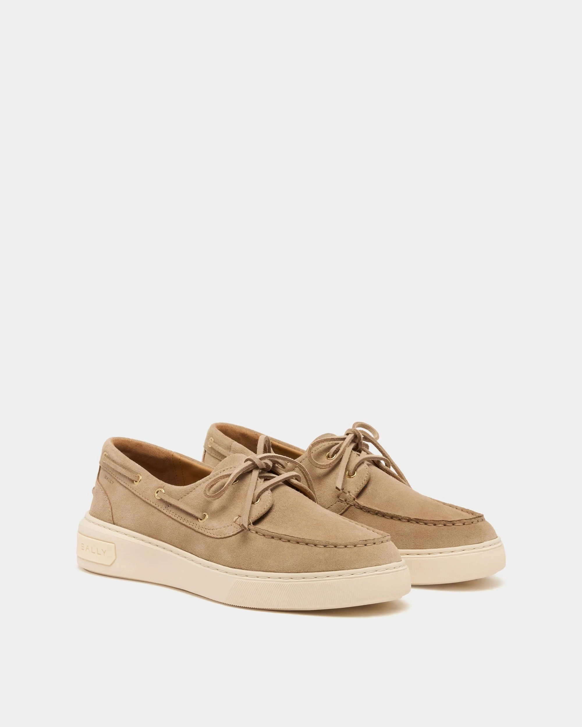 Bally Lift Sneaker in Light Beige Suede - Image 3