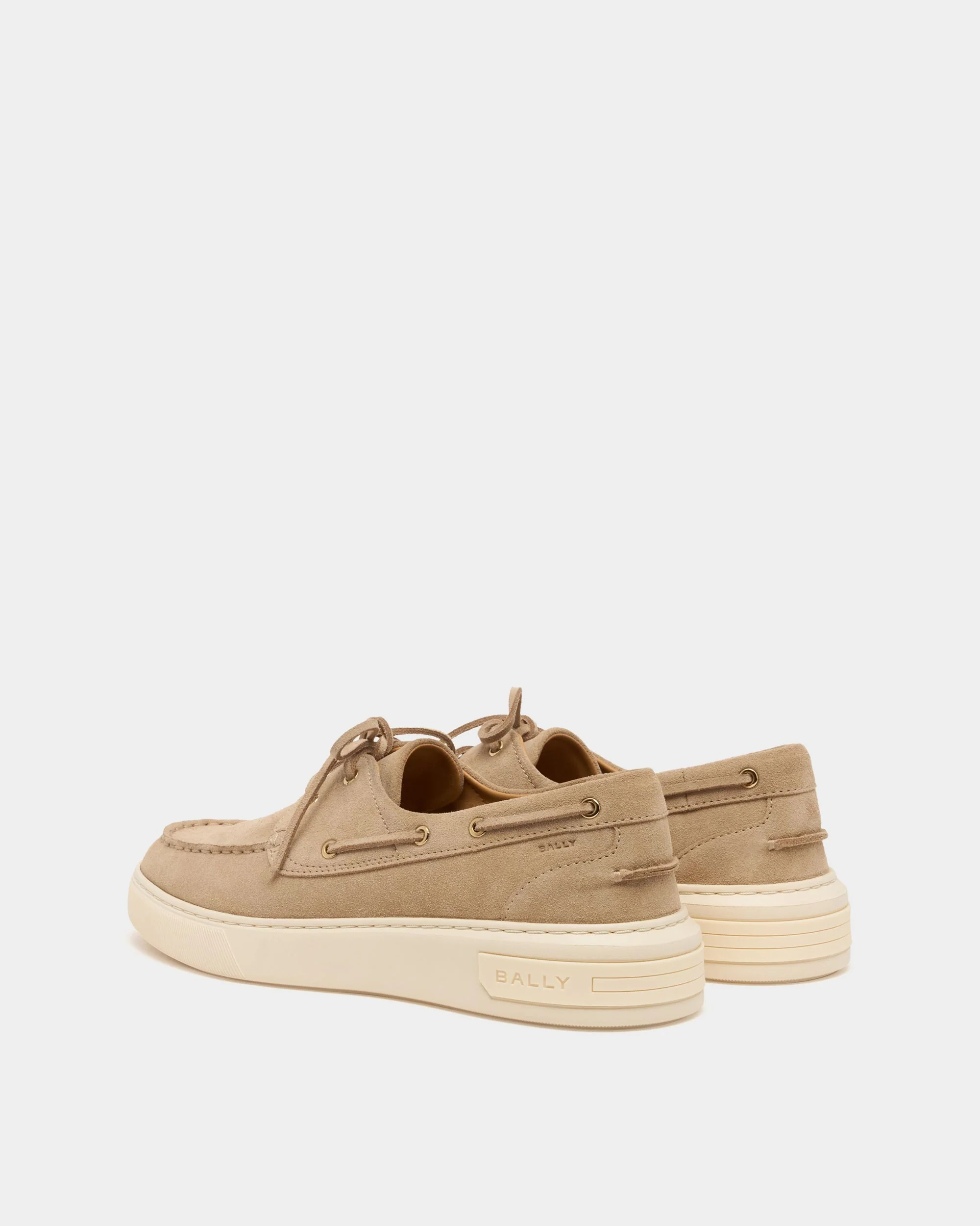 Bally Lift Sneaker in Light Beige Suede - Image 4