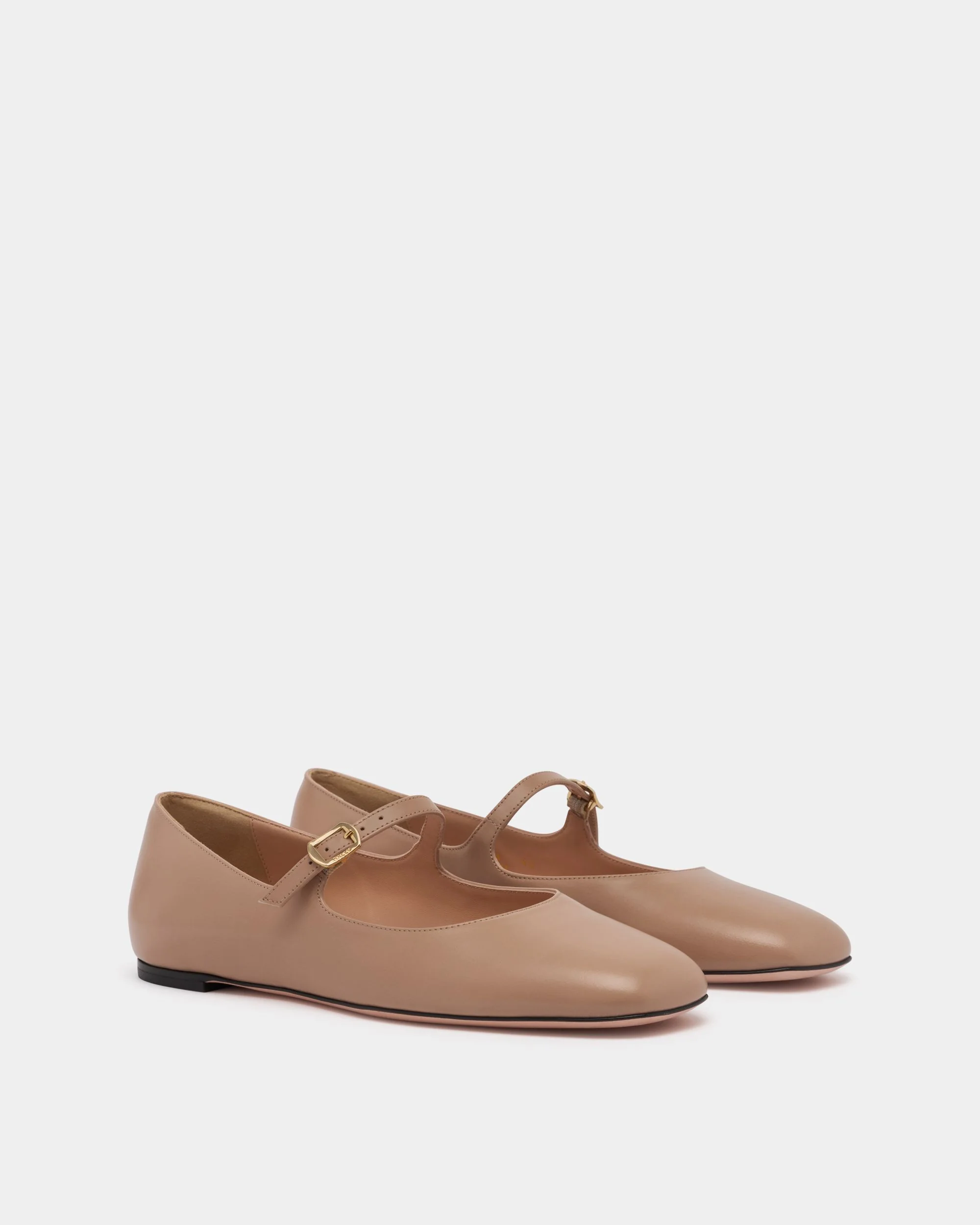 Ballyrina Flat in Beige Leather - Image 2