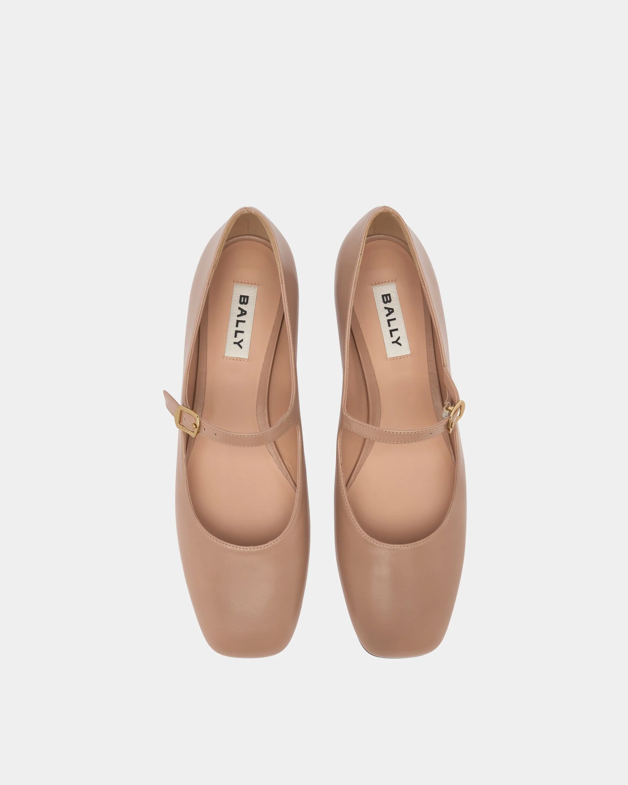 Ballyrina Flat in Beige Leather - Image 5