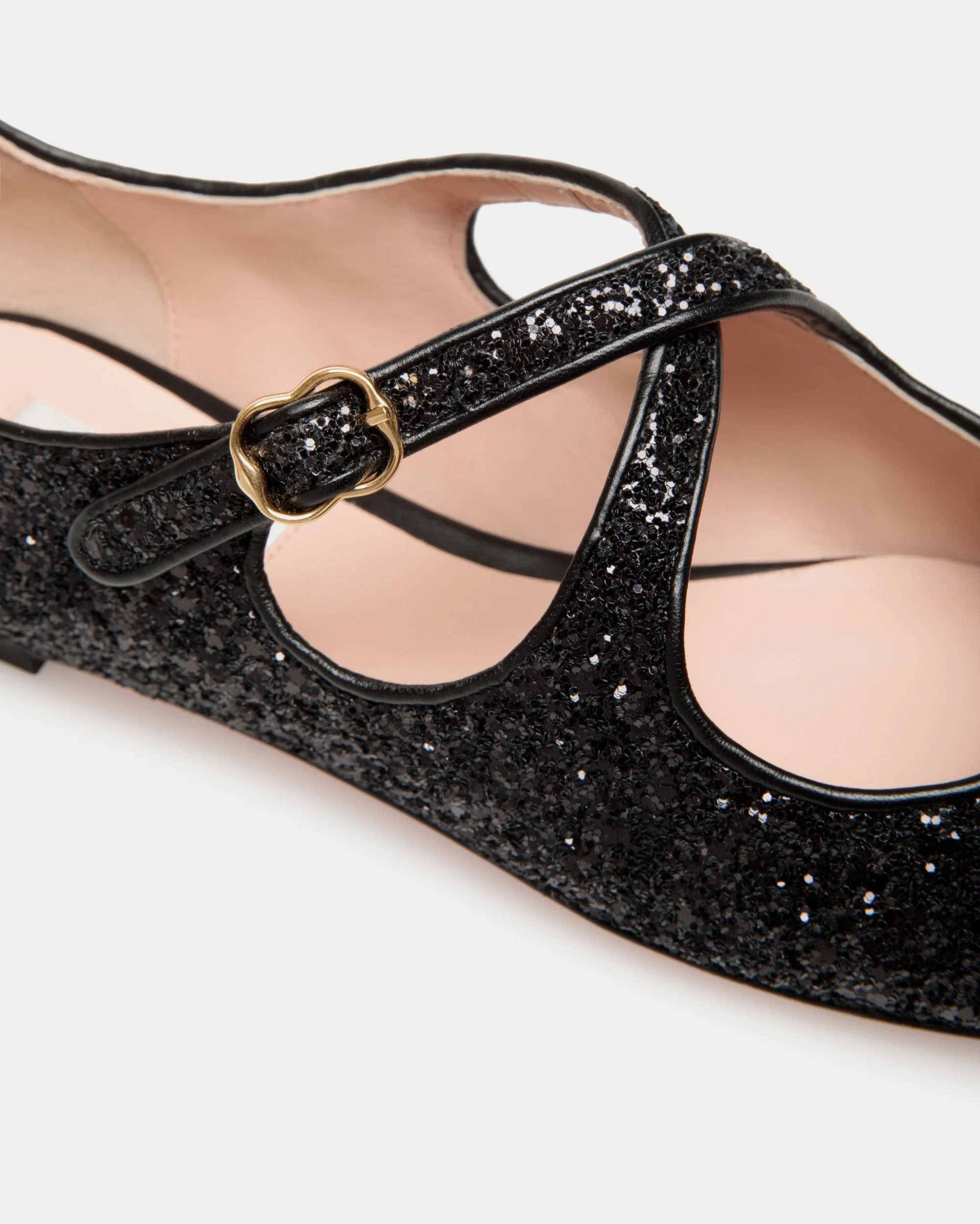 Ballyrina Flat in Black Glitter - Image 5
