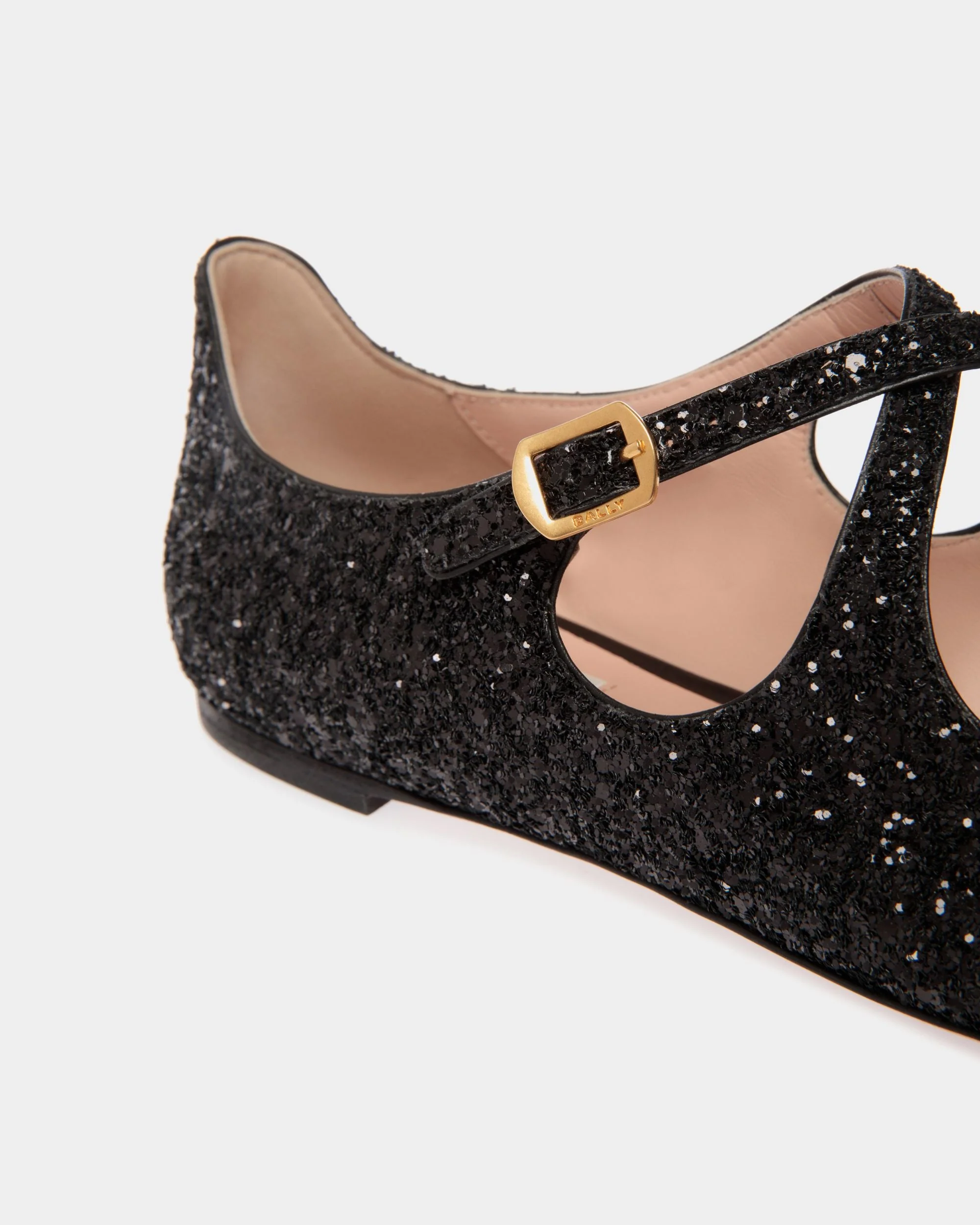 Ballyrina Flat in Black Glitter - Image 6