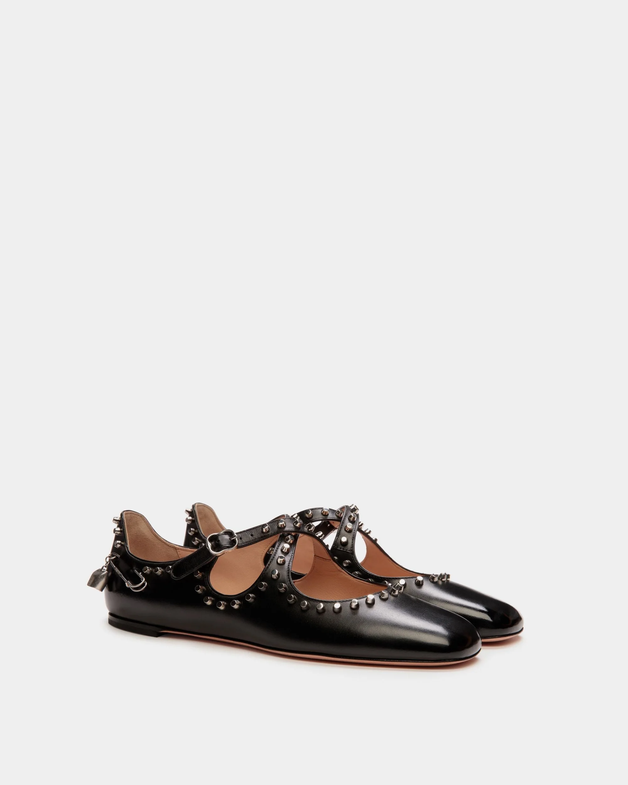 Ballyrina Flat in Black Leather - Image 3