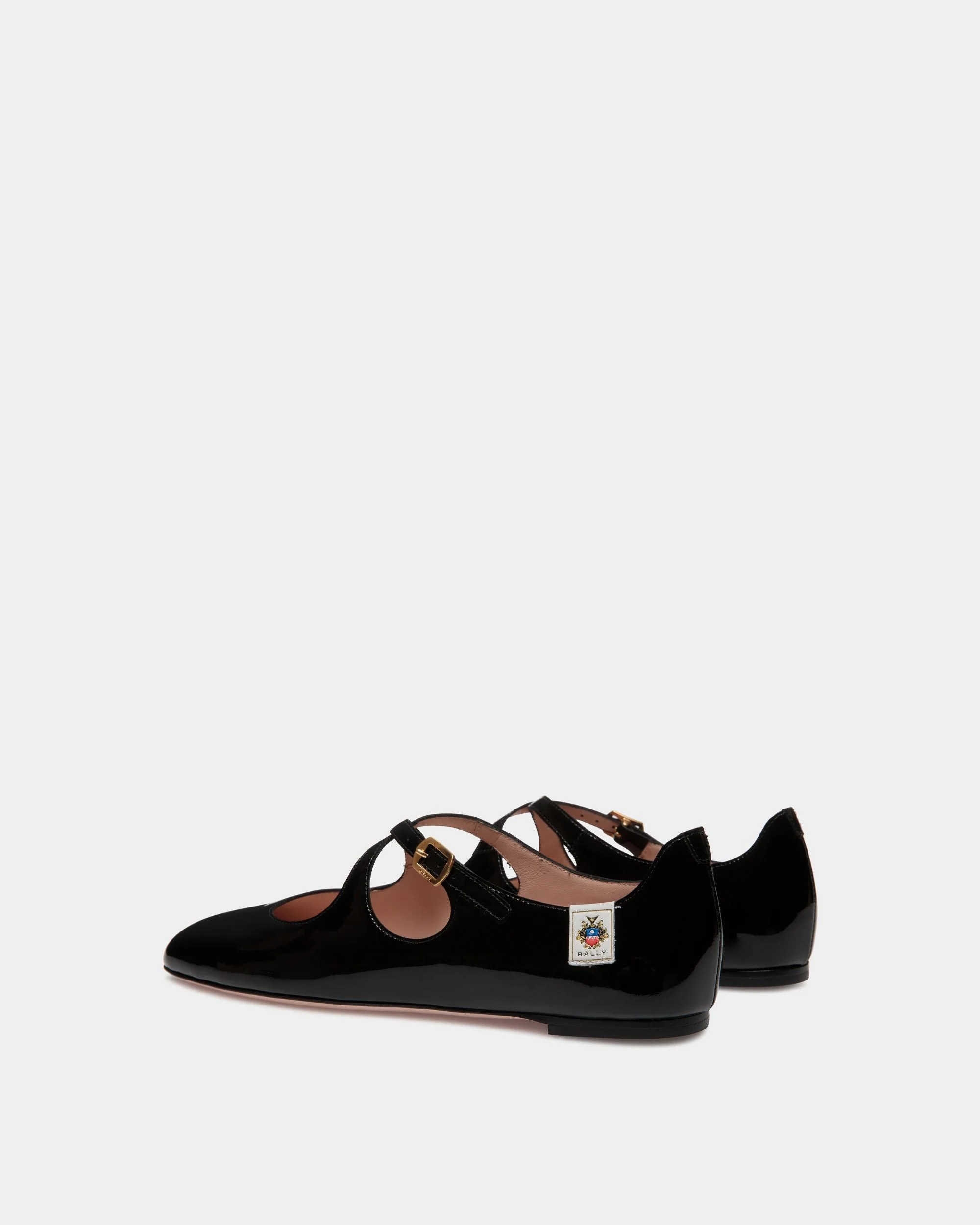 Ballyrina Flat In Black Patent Leather - Image 3