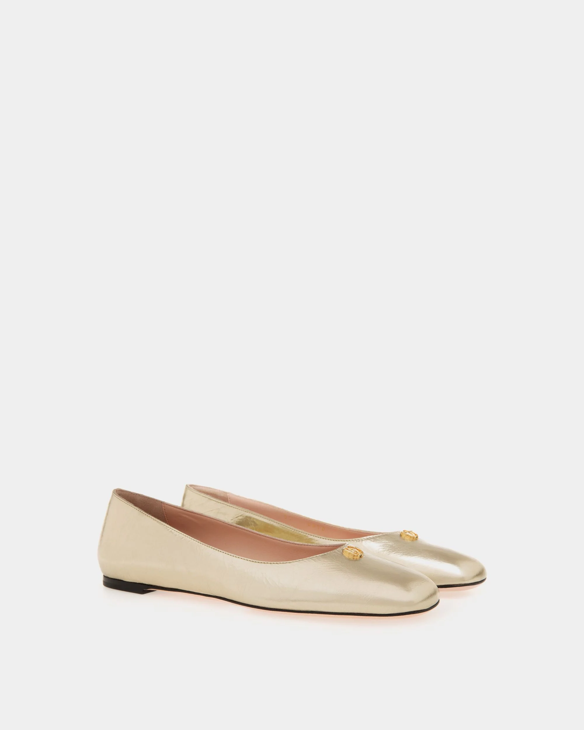 Ballyrina Flat in Gold Metallic Leather - Image 2