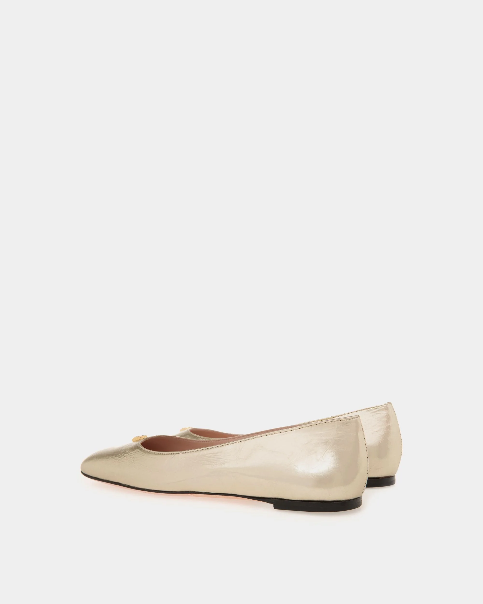 Ballyrina Flat in Gold Metallic Leather - Image 3