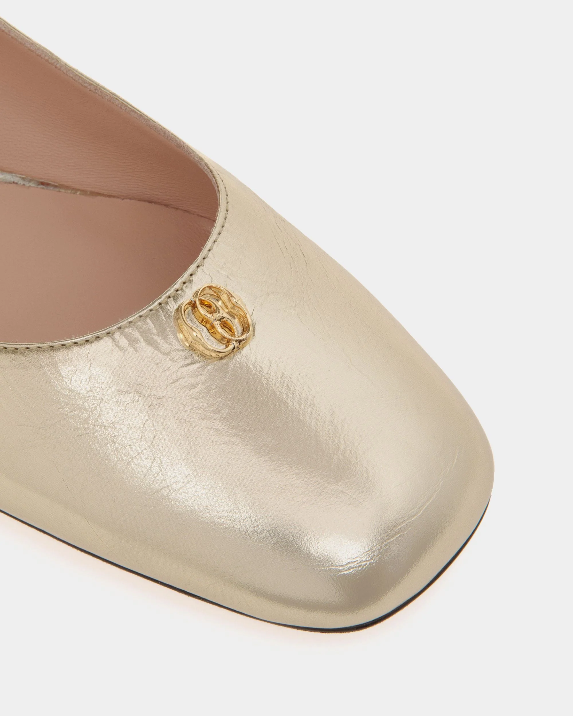 Ballyrina Flat in Gold Metallic Leather - Image 4