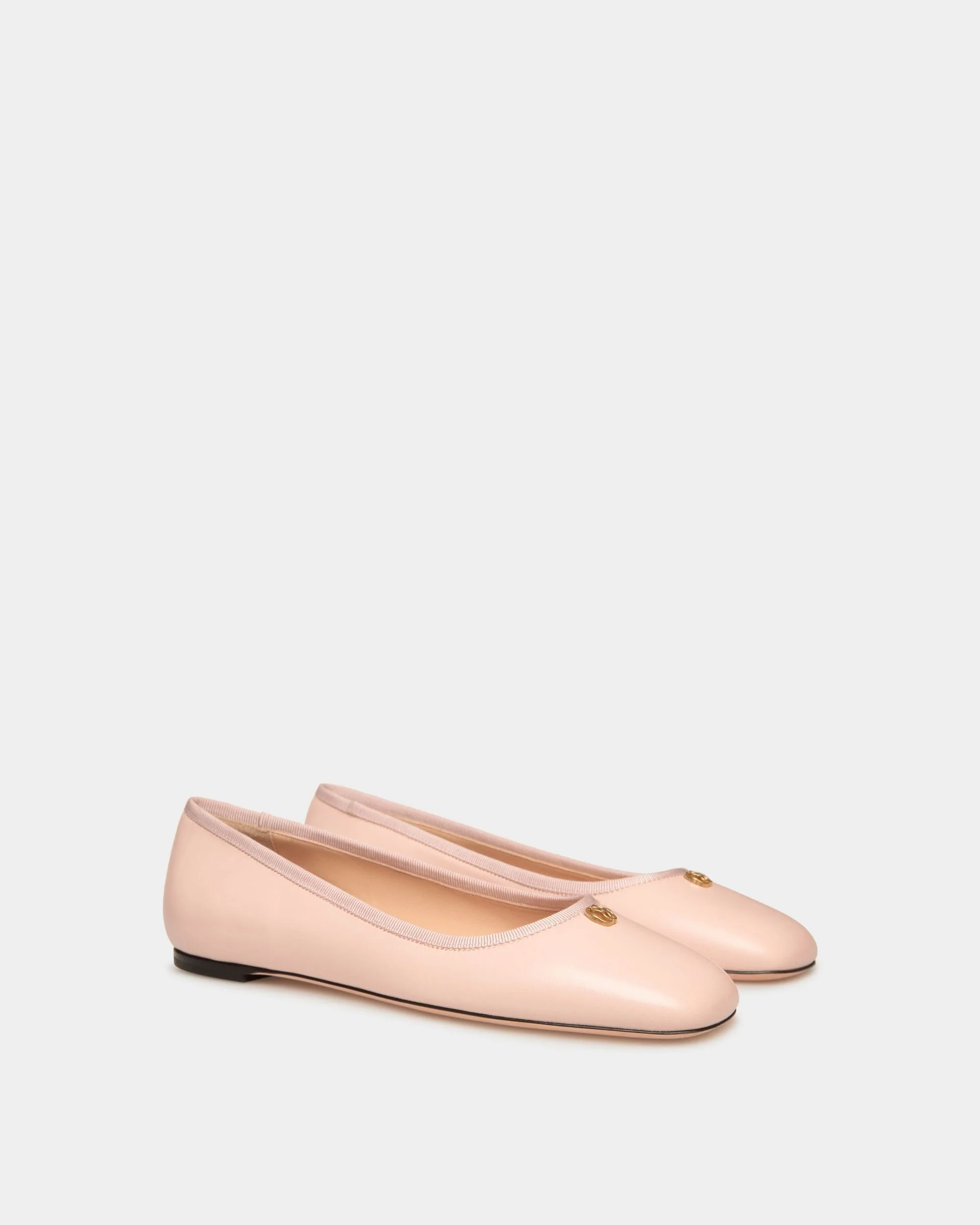 Ballyrina Flat In Light Pink Nappa Leather - Image 2