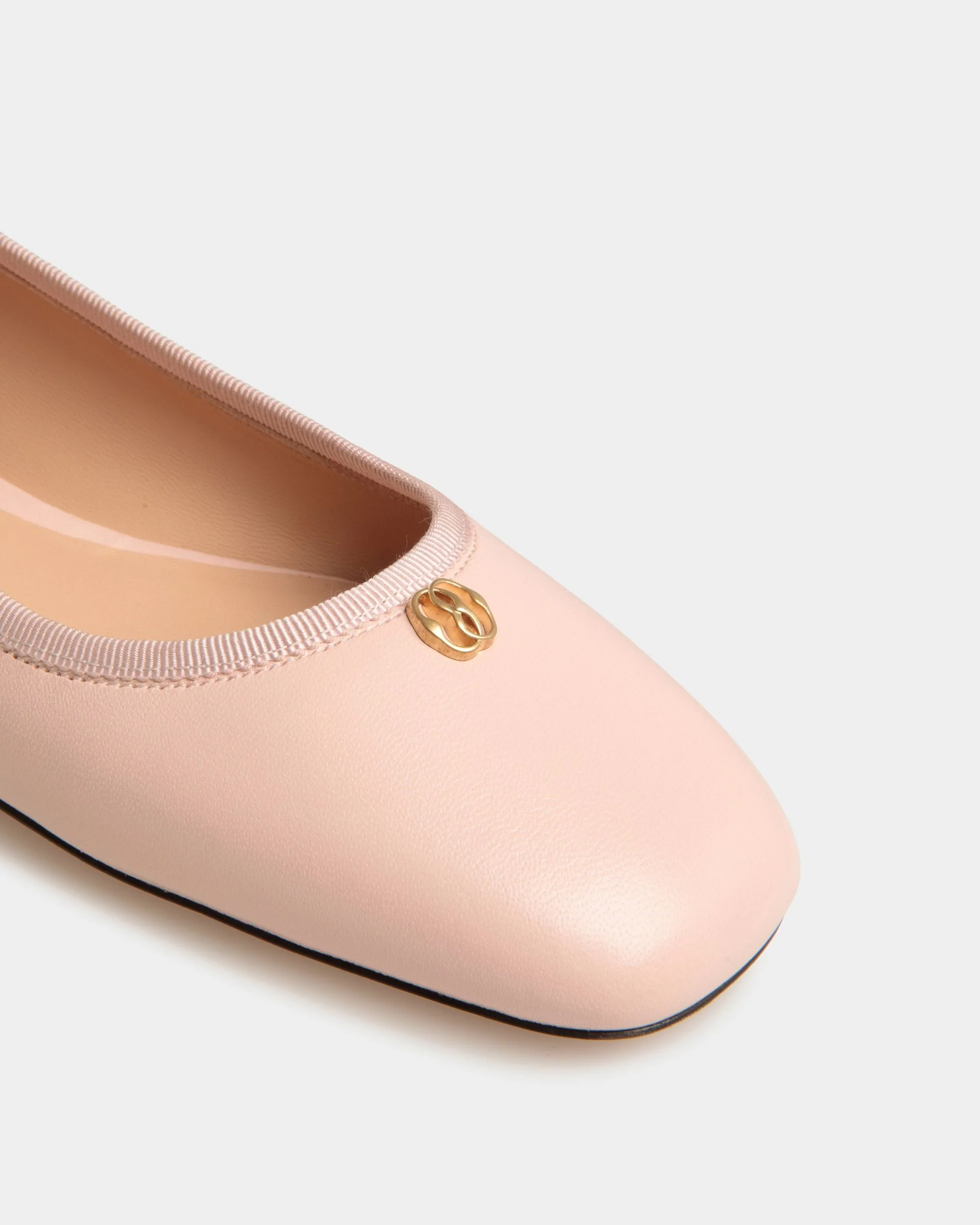 Ballyrina Flat In Light Pink Nappa Leather - Image 4