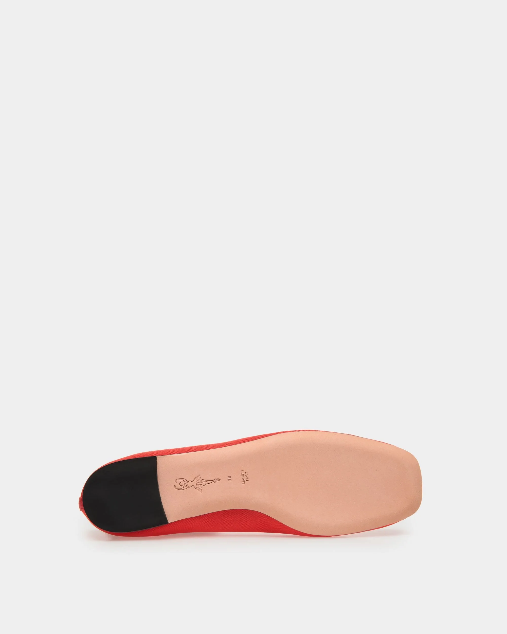 Ballyrina Flat in Red Silk Faille - Image 4