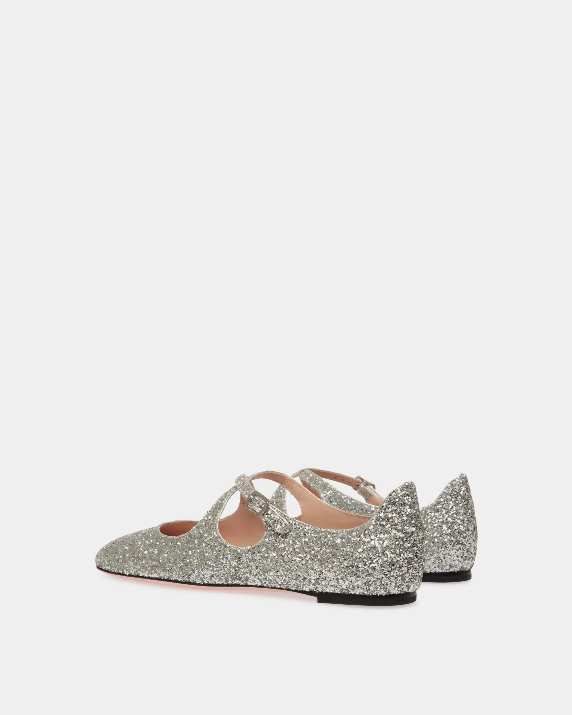 Ballyrina Flat in Silver Glitter - Image 4