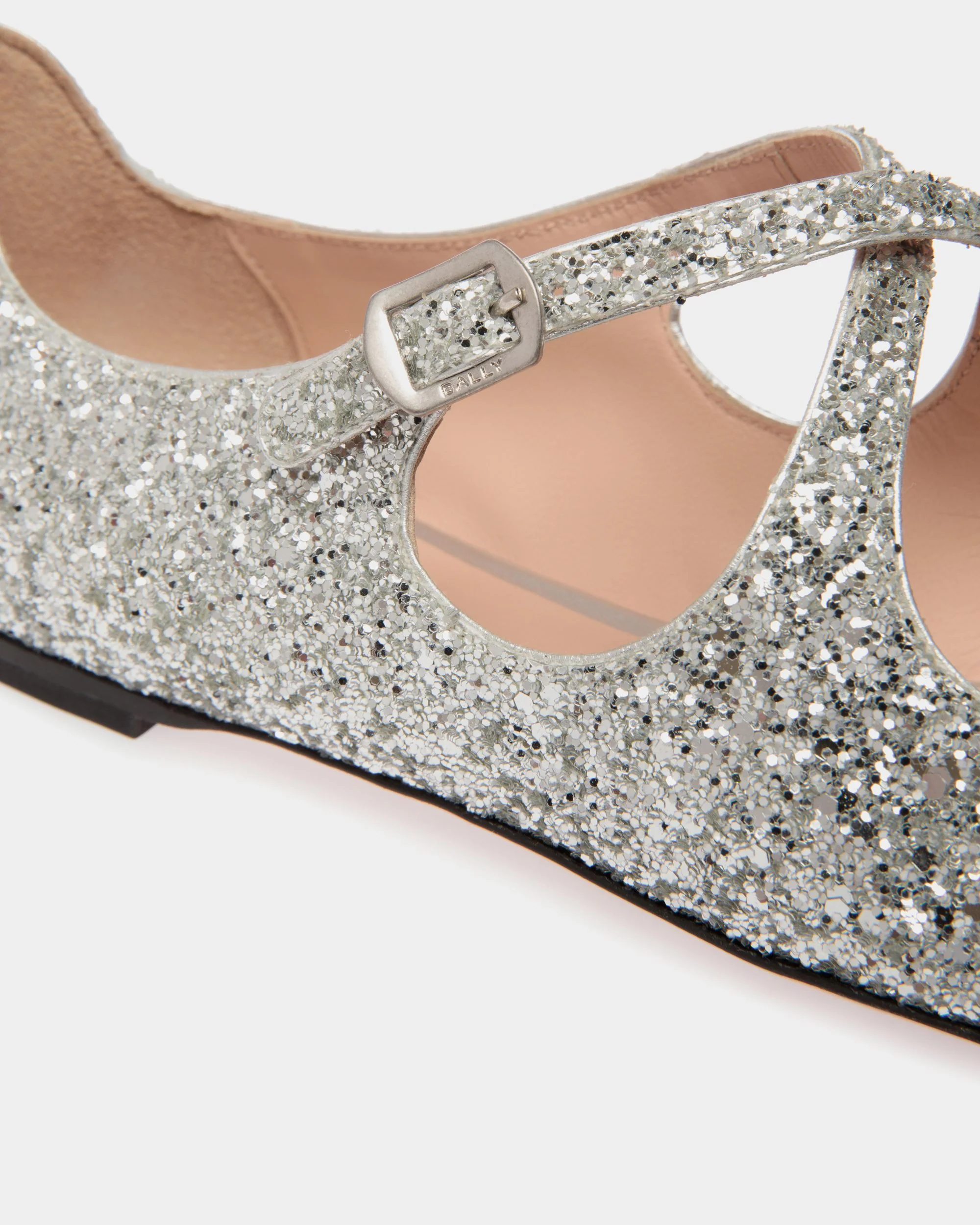Ballyrina Flat in Silver Glitter - Image 6