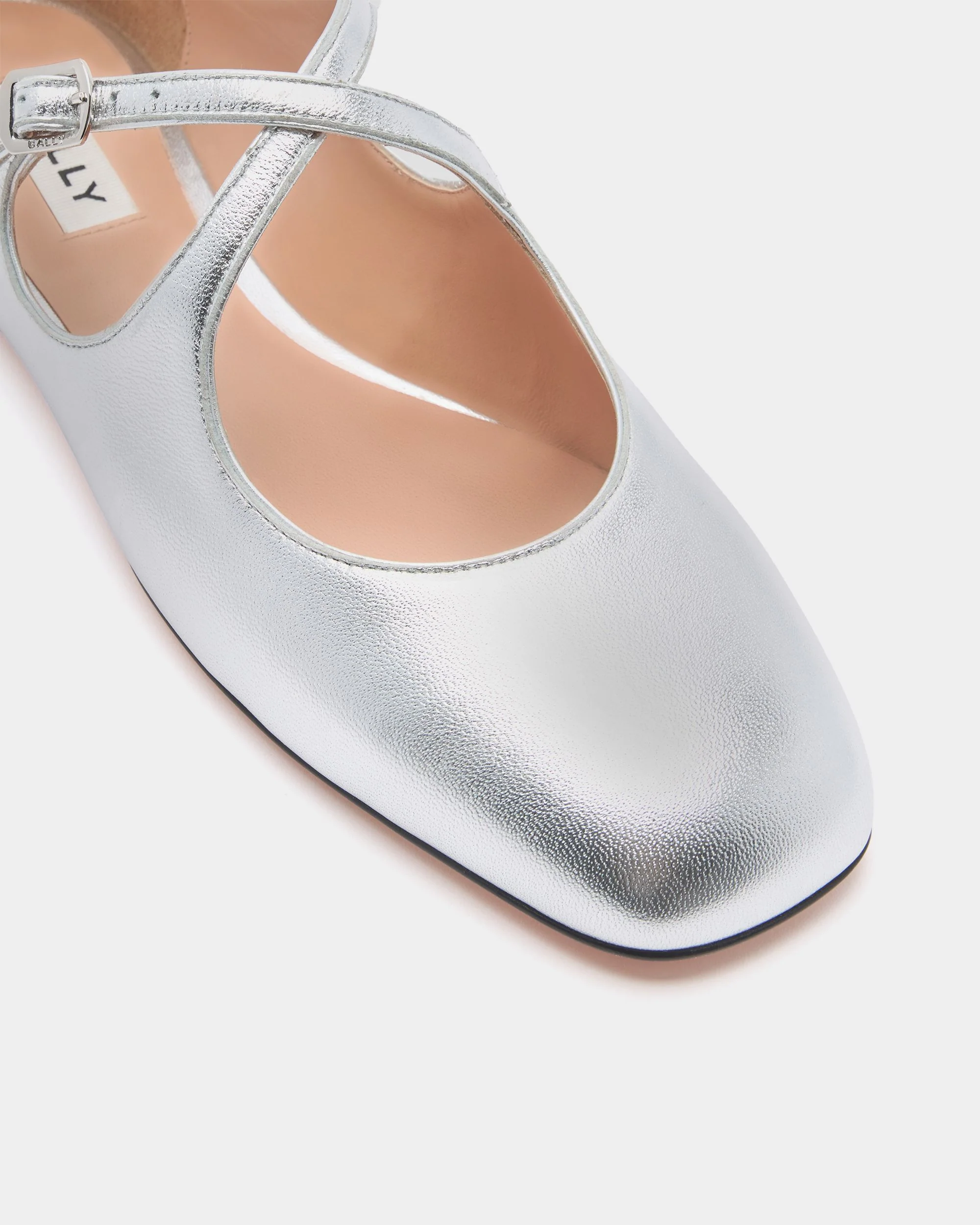 Ballyrina Flat in Silver Leather - Image 6