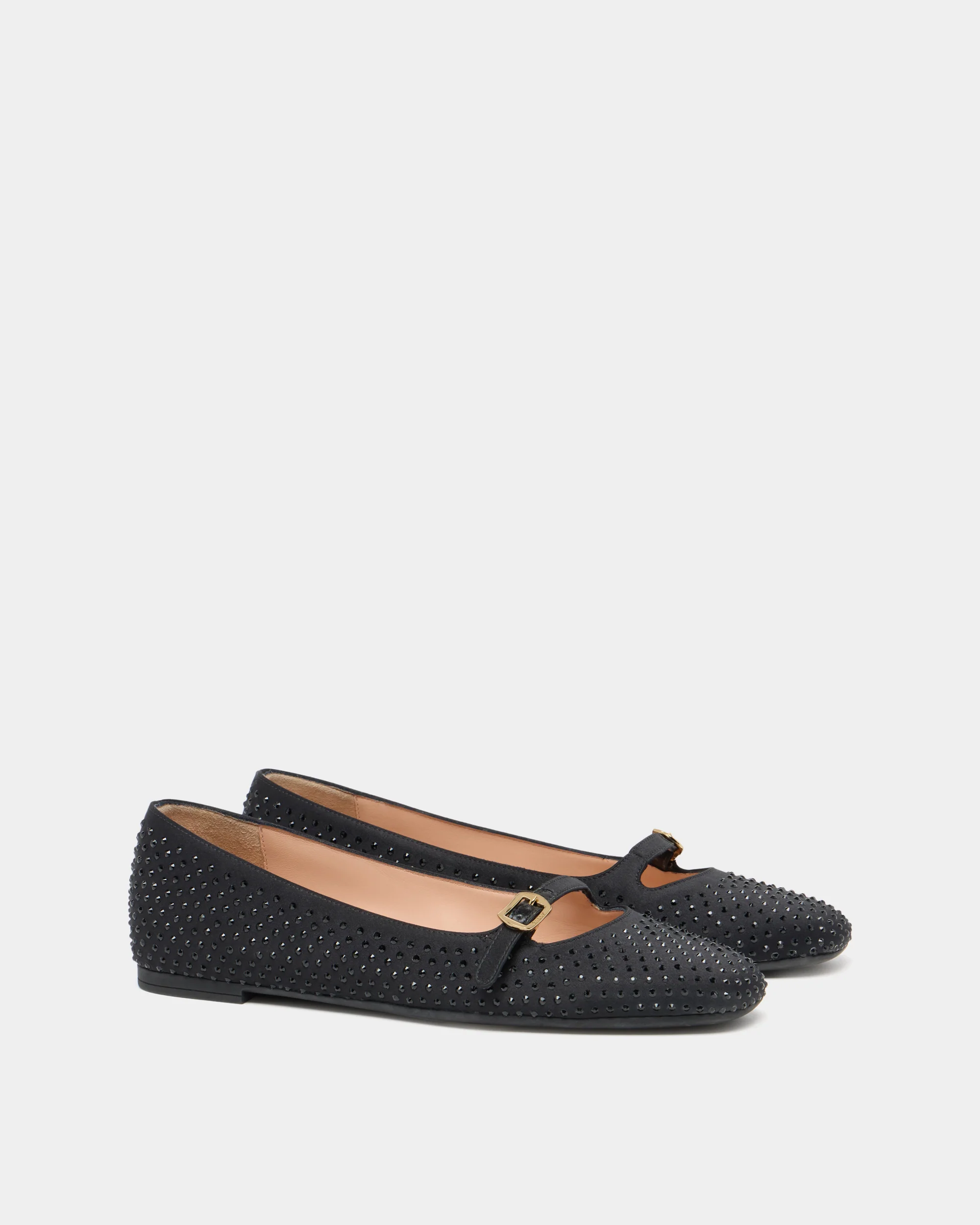 Ballyrina Mary-Jane Flat in Black Fabric - Image 3