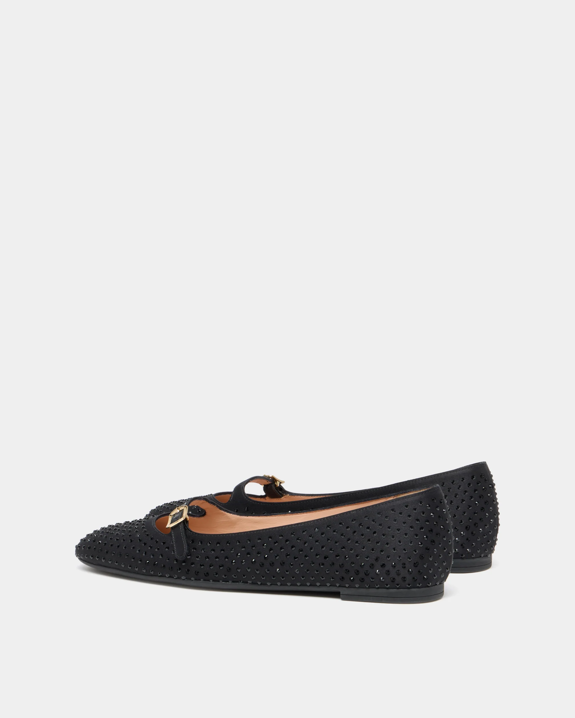 Ballyrina Mary-Jane Flat in Black Fabric - Image 4