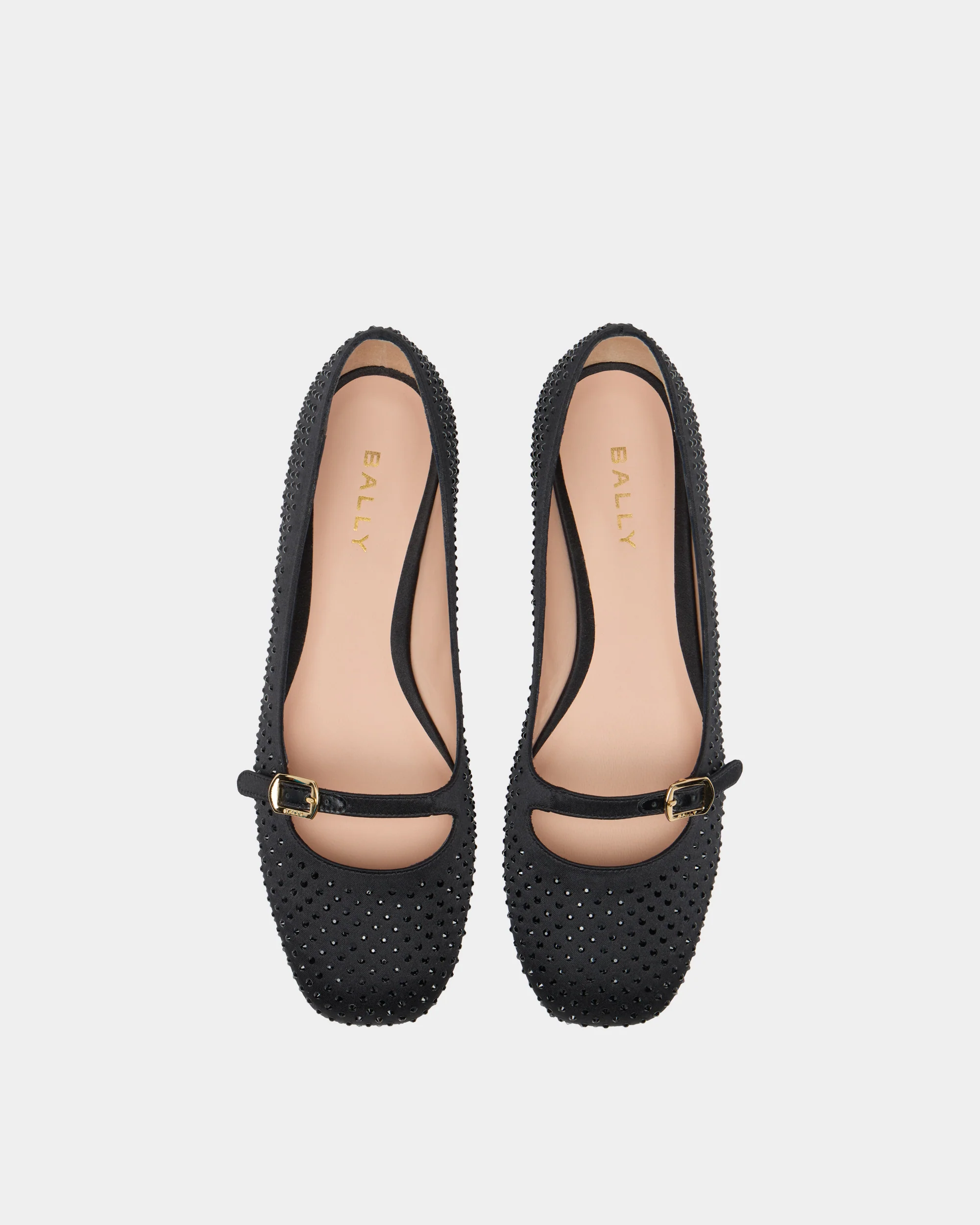 Ballyrina Mary-Jane Flat in Black Fabric - Image 5