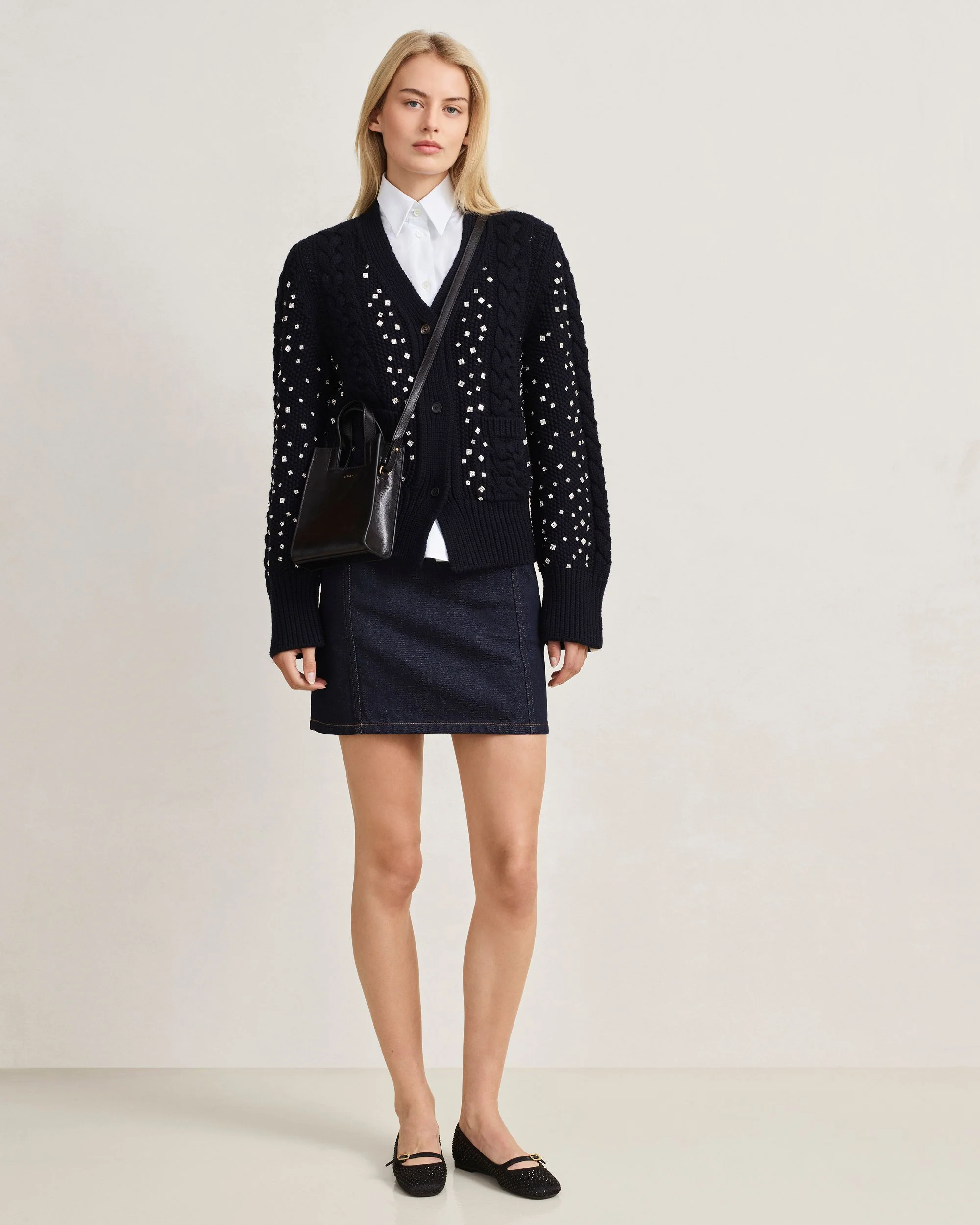 Ballyrina Mary-Jane Flat in Black Fabric - Image 7