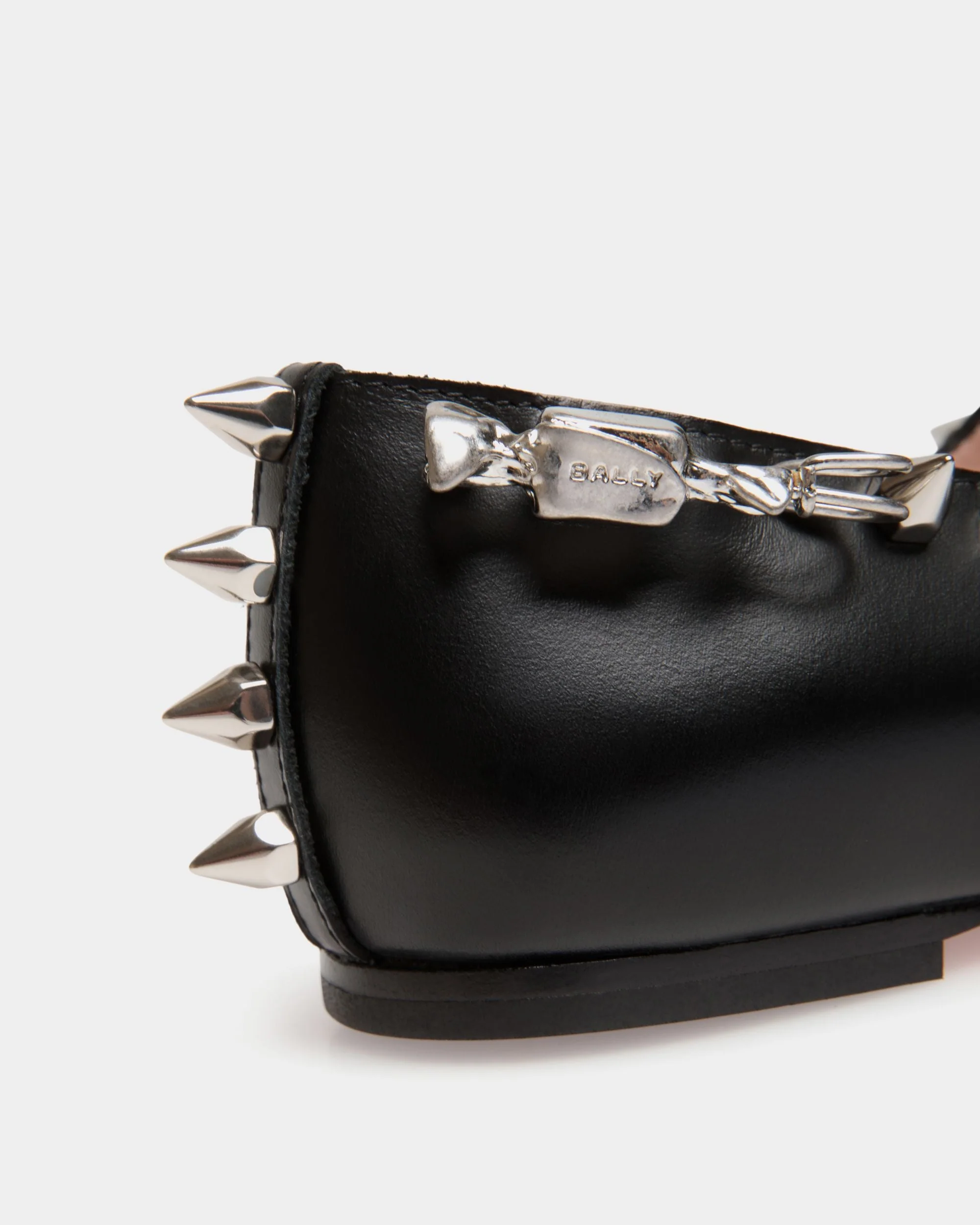 Ballyrina Mary-Jane Flat In Black Leather - Image 6