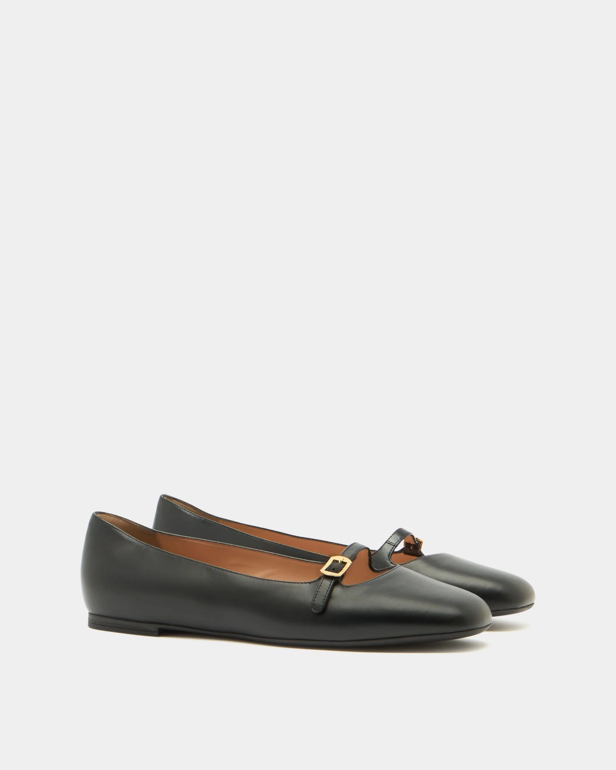 Ballyrina Mary-Jane Flat in Black Leather - Image 3
