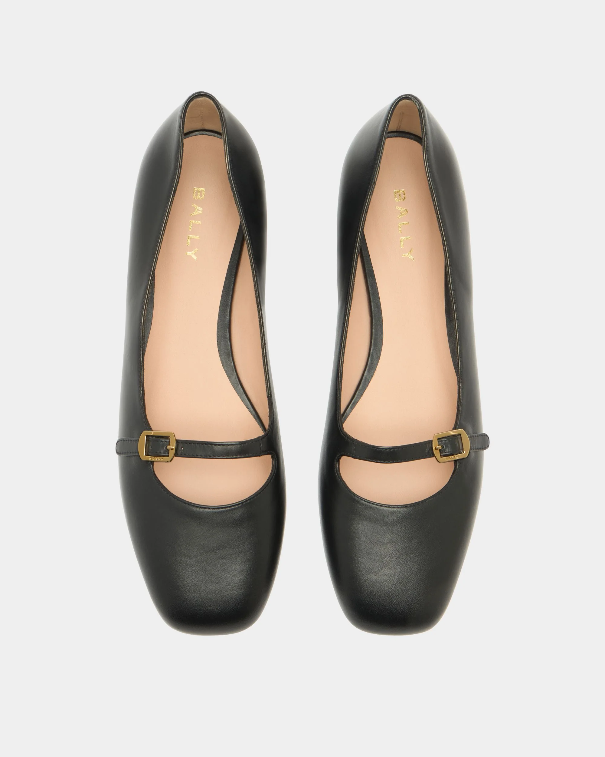 Ballyrina Mary-Jane Flat in Black Leather - Image 5