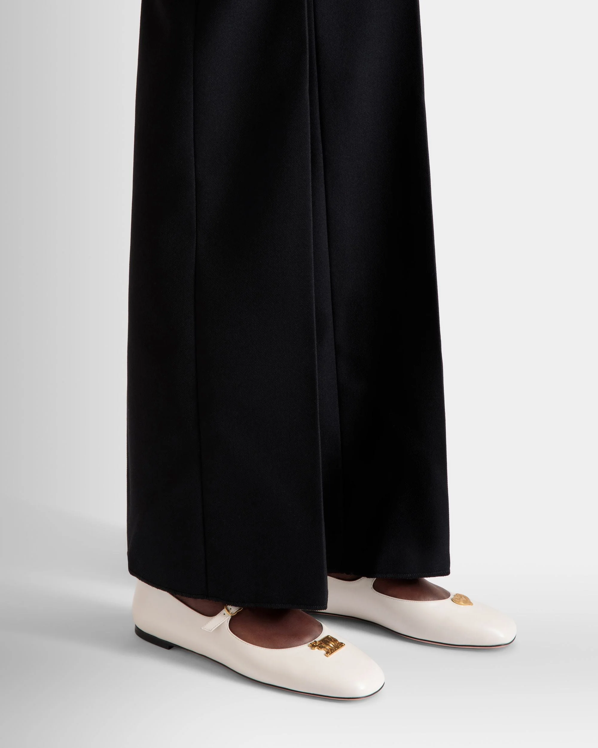 Ballyrina Mary-Jane Flat In White Leather - Image 2