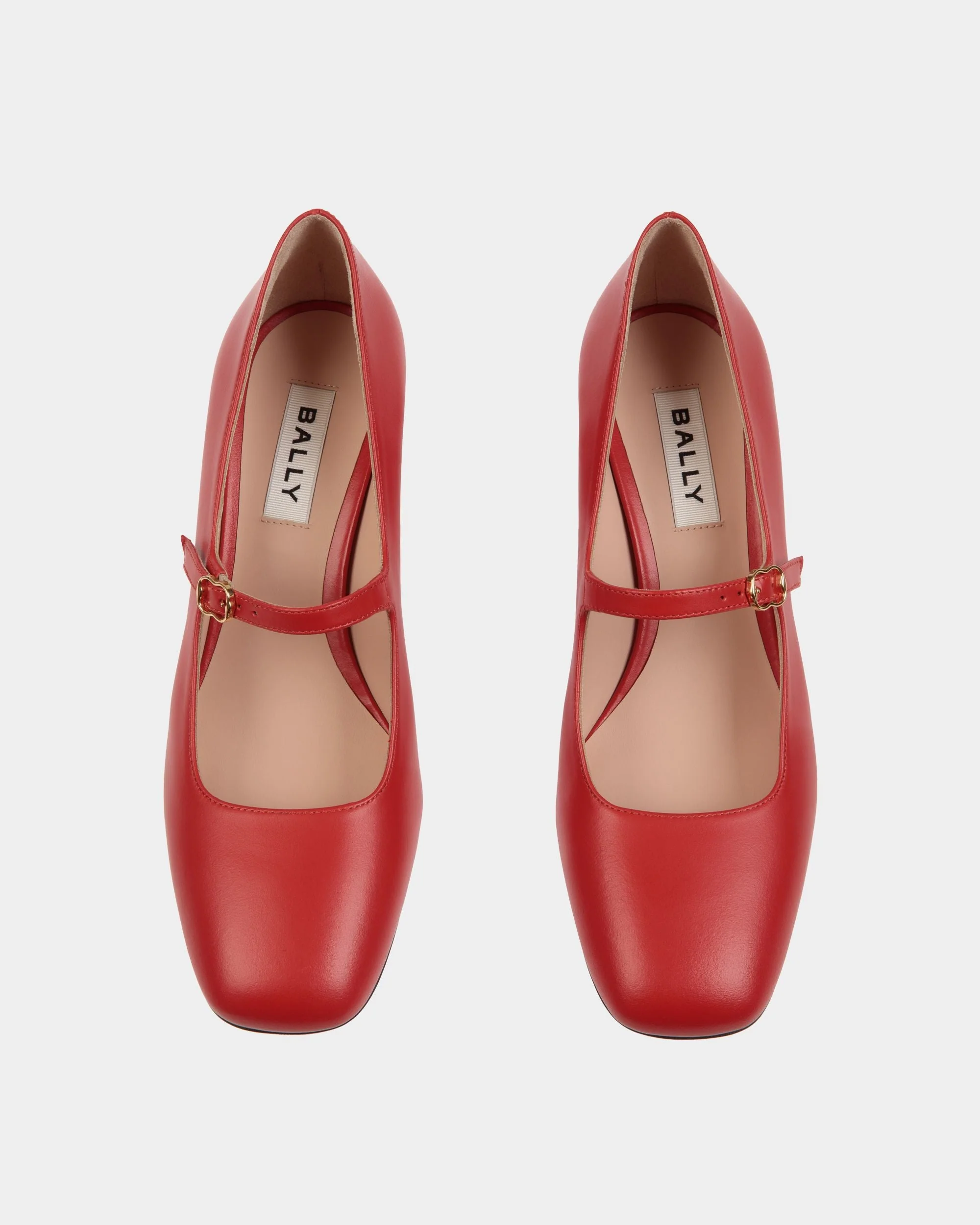 Ballyrina Mary-Jane Pump In Candy Red Leather - Image 5
