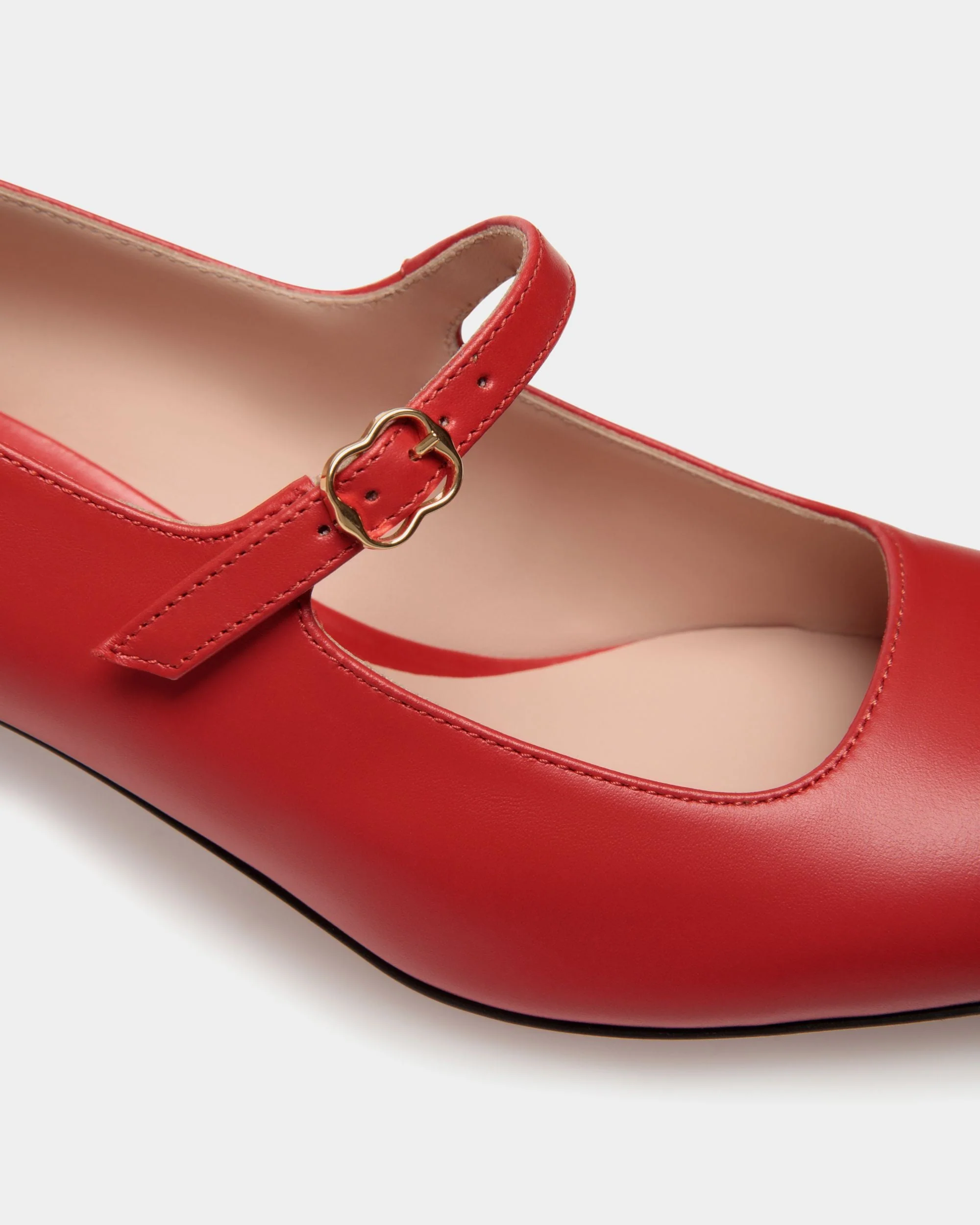 Ballyrina Mary-Jane Pump In Candy Red Leather - Image 6