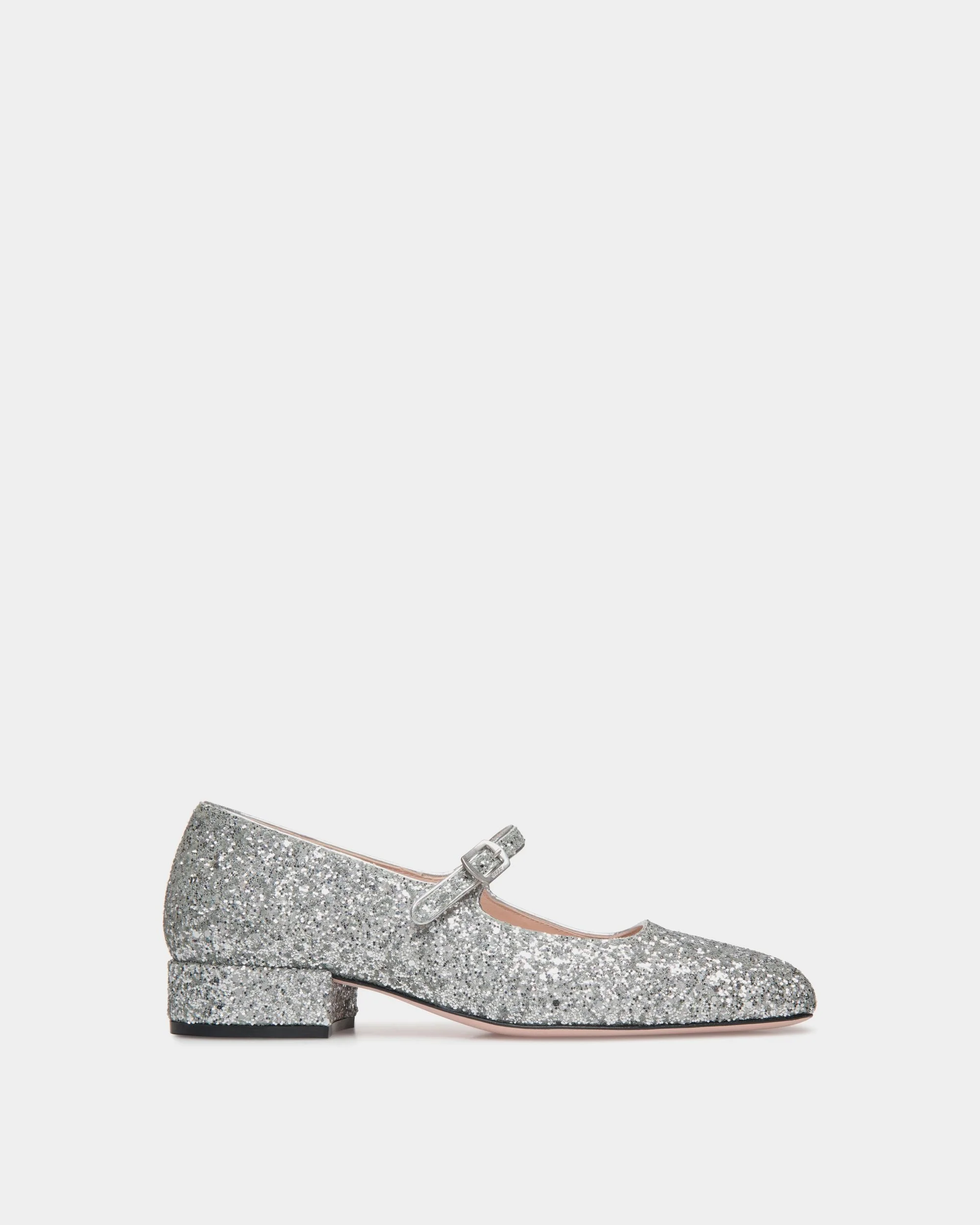 Ballyrina Pump in Silver Fabric