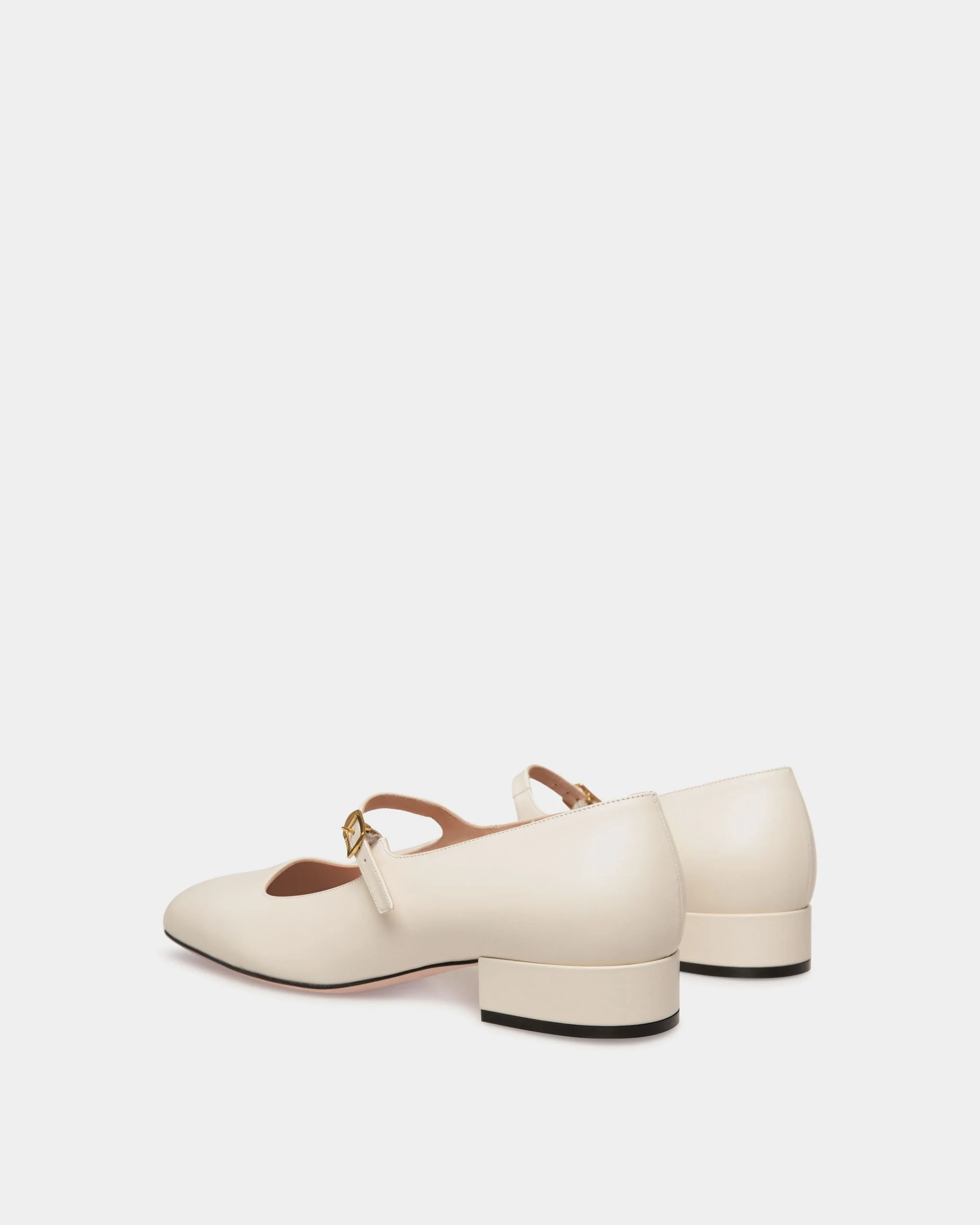 Ballyrina Pump in White Leather - Image 4